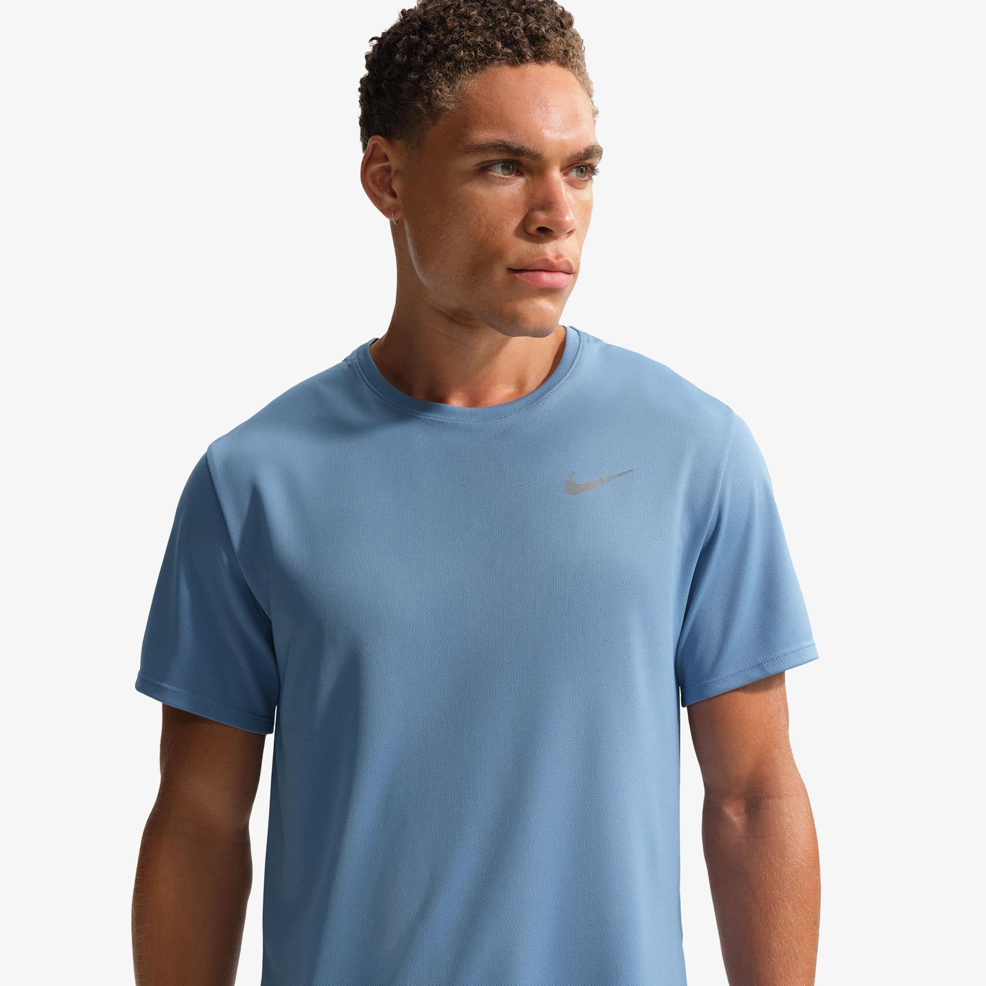 Nike Dri-Fit Miler Erkek Mavi T-Shirt