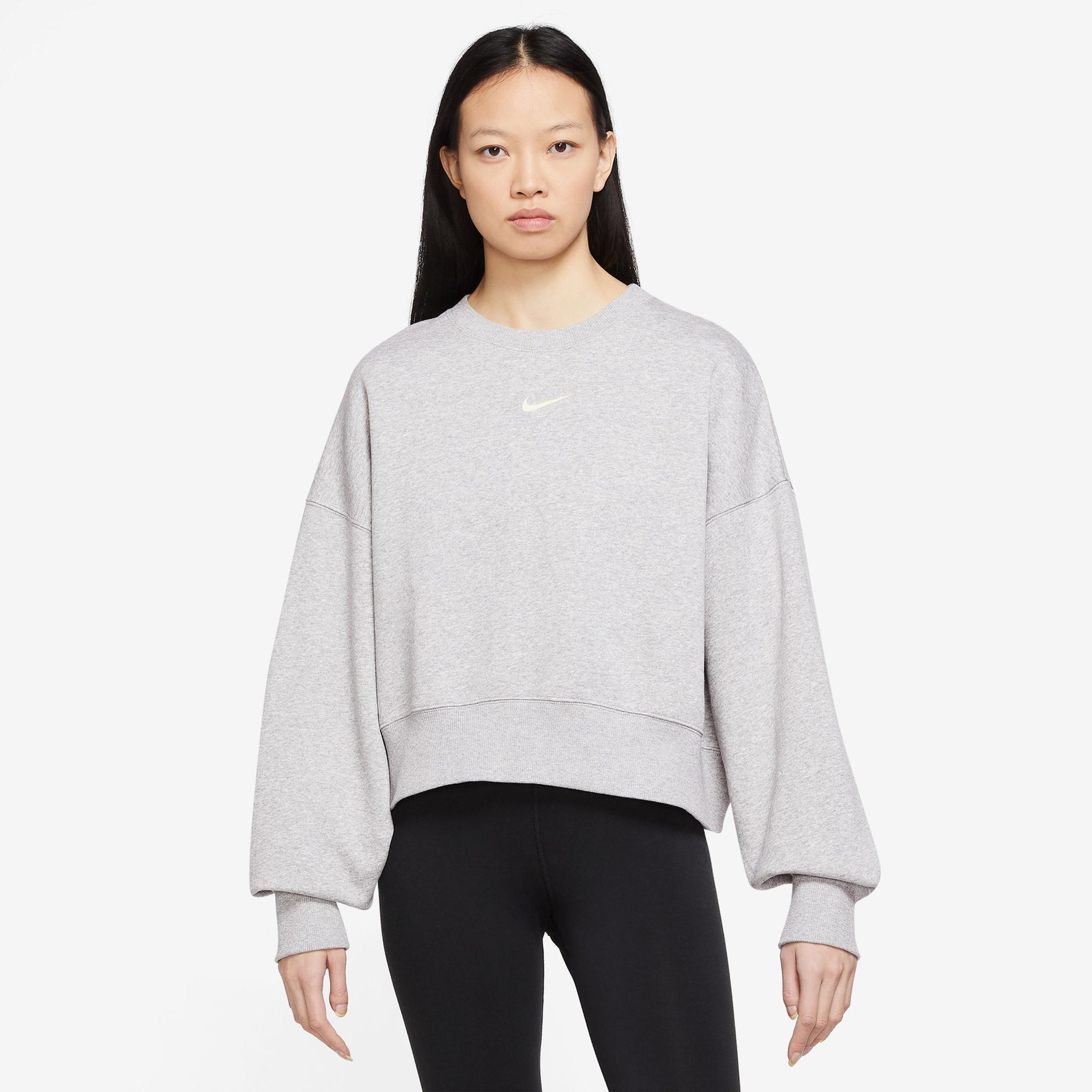 Nike Sportswear Phoenix Fleece Oversize Crew Kadın Gri Sweatshirt