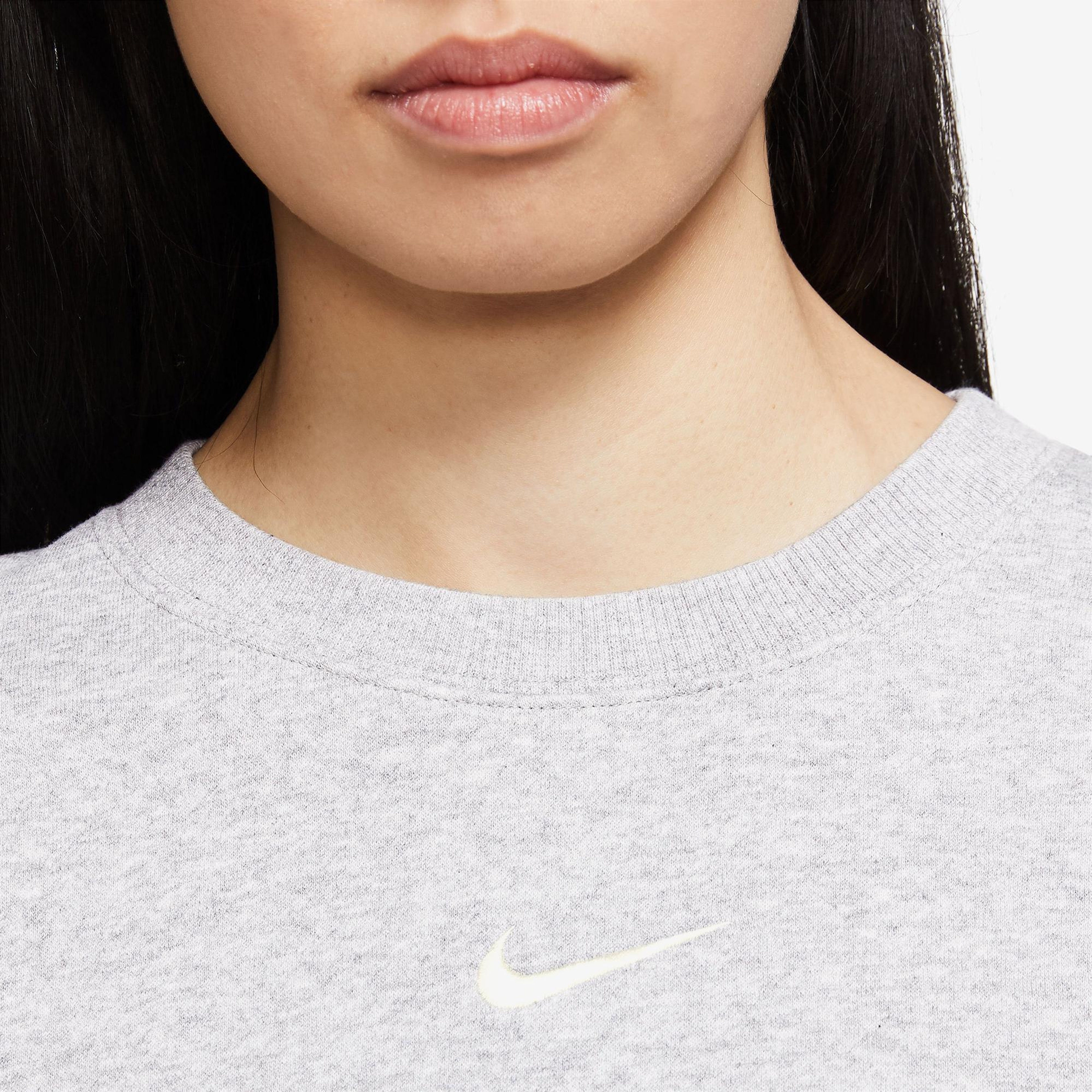 Nike Sportswear Phoenix Fleece Oversize Crew Kadın Gri Sweatshirt