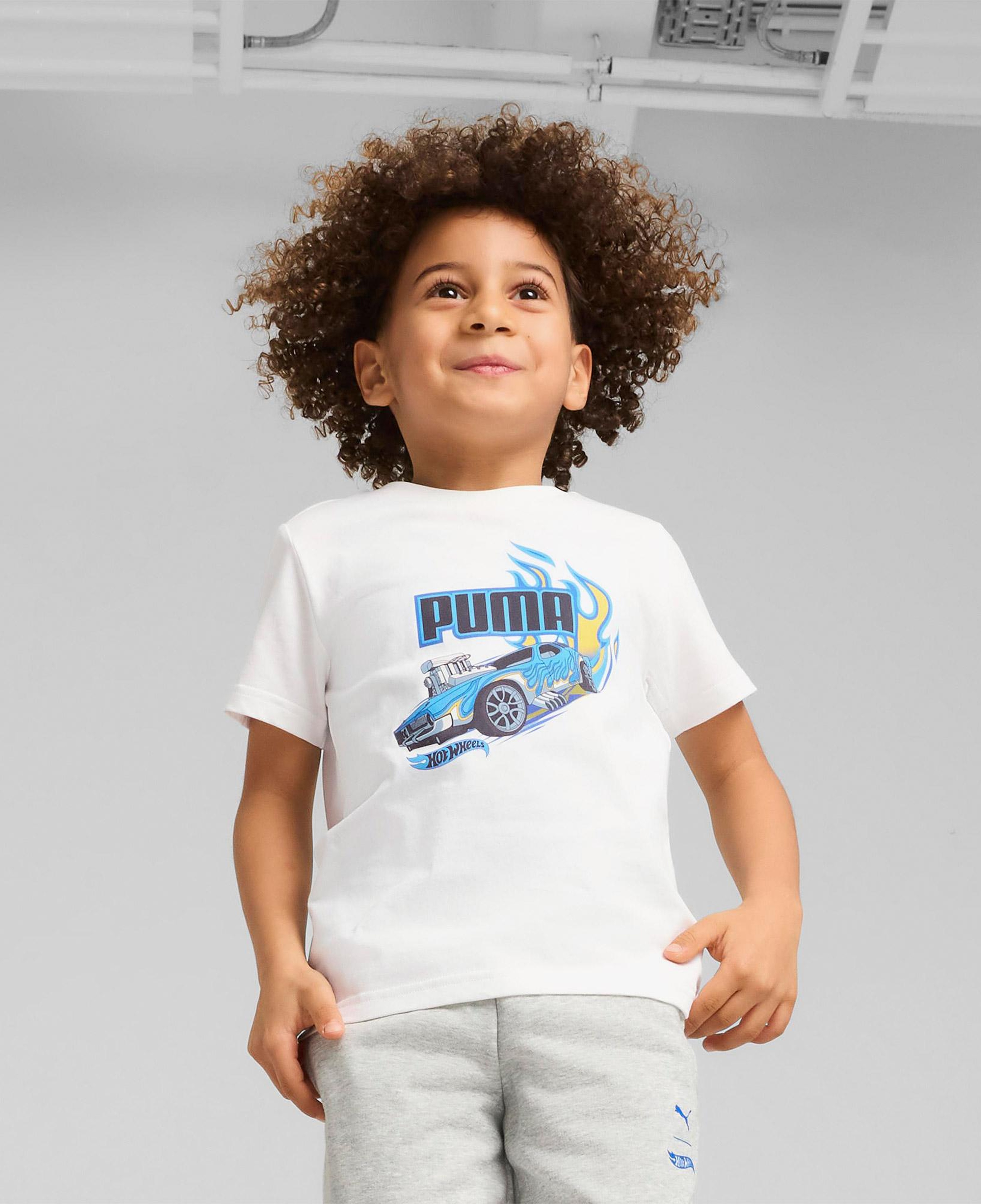 Puma X Hot Wheels Çocuk Beyaz T-Shirt
