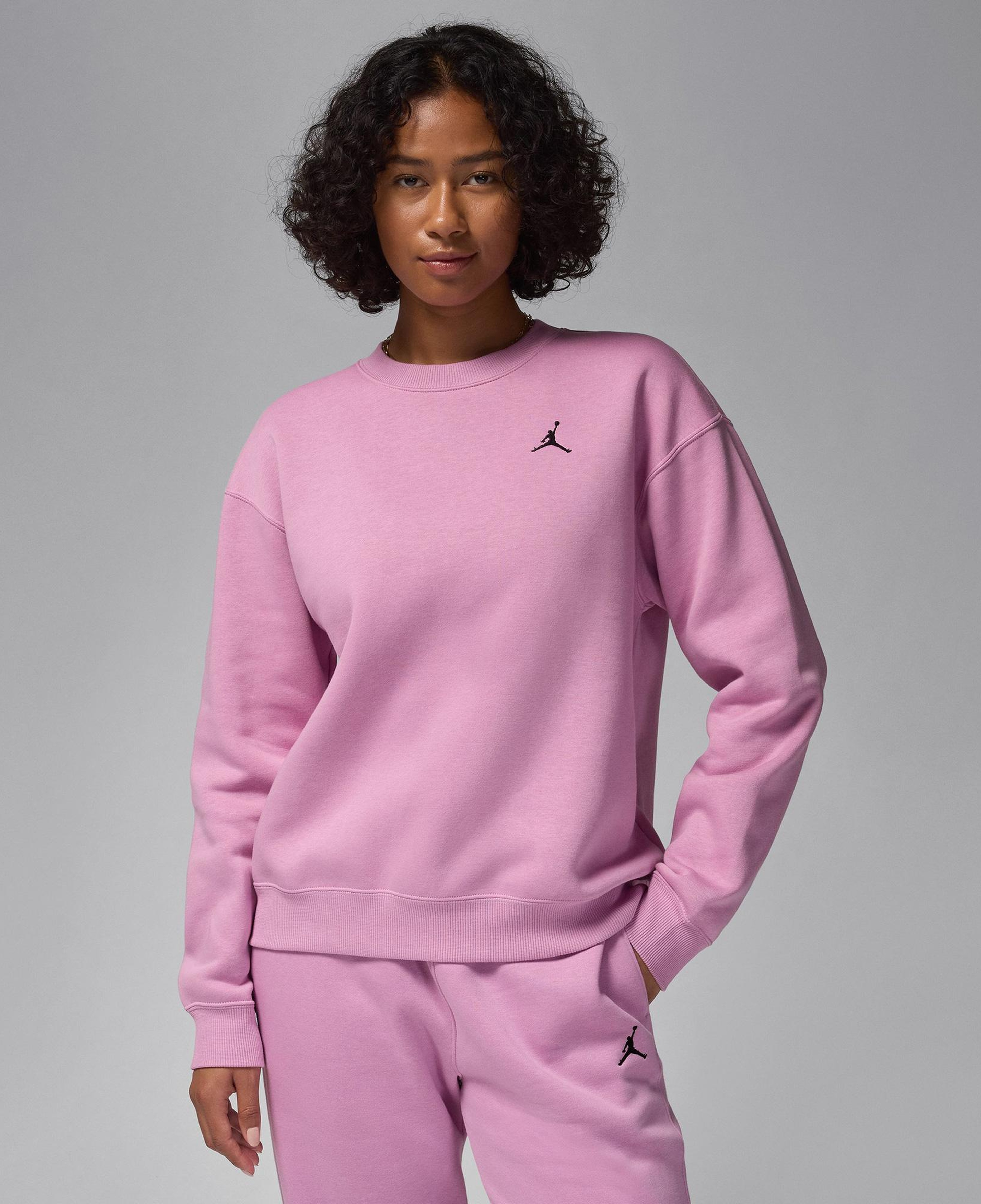 Jordan Brooklyn Fleece Crew 24 Kadın Mor Sweatshirt