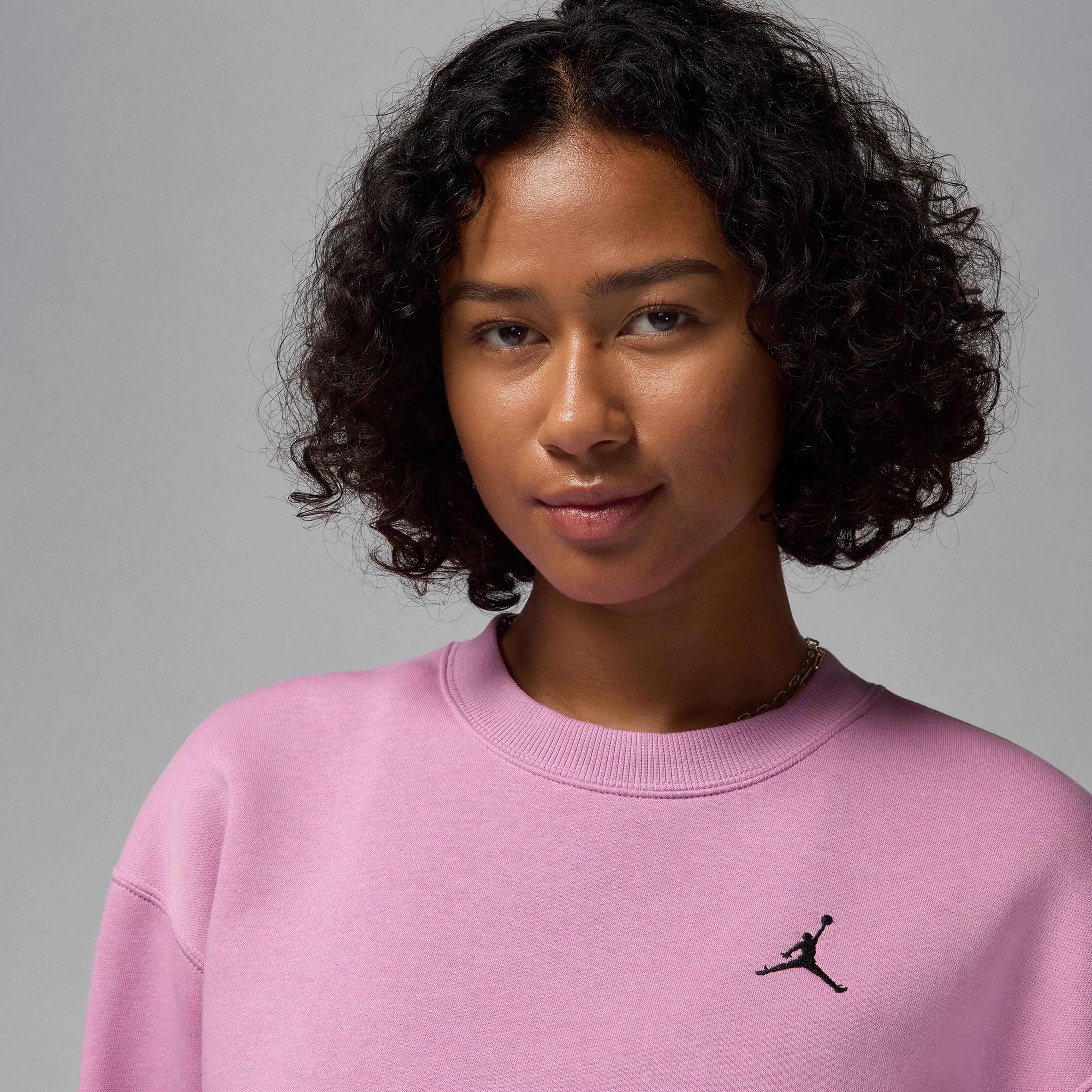 Jordan Brooklyn Fleece Crew 24 Kadın Mor Sweatshirt