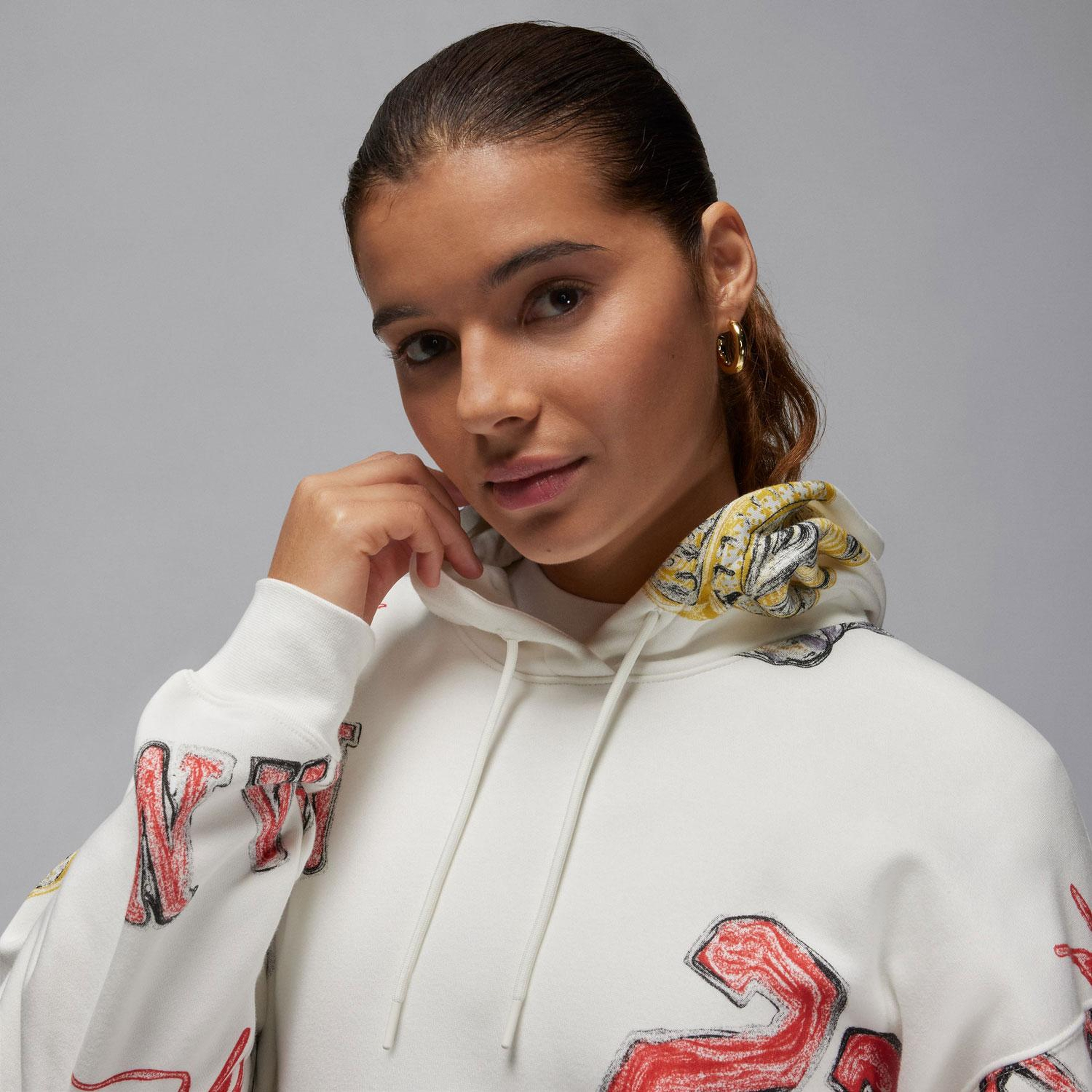 Nike Kadın Krem Hoodie