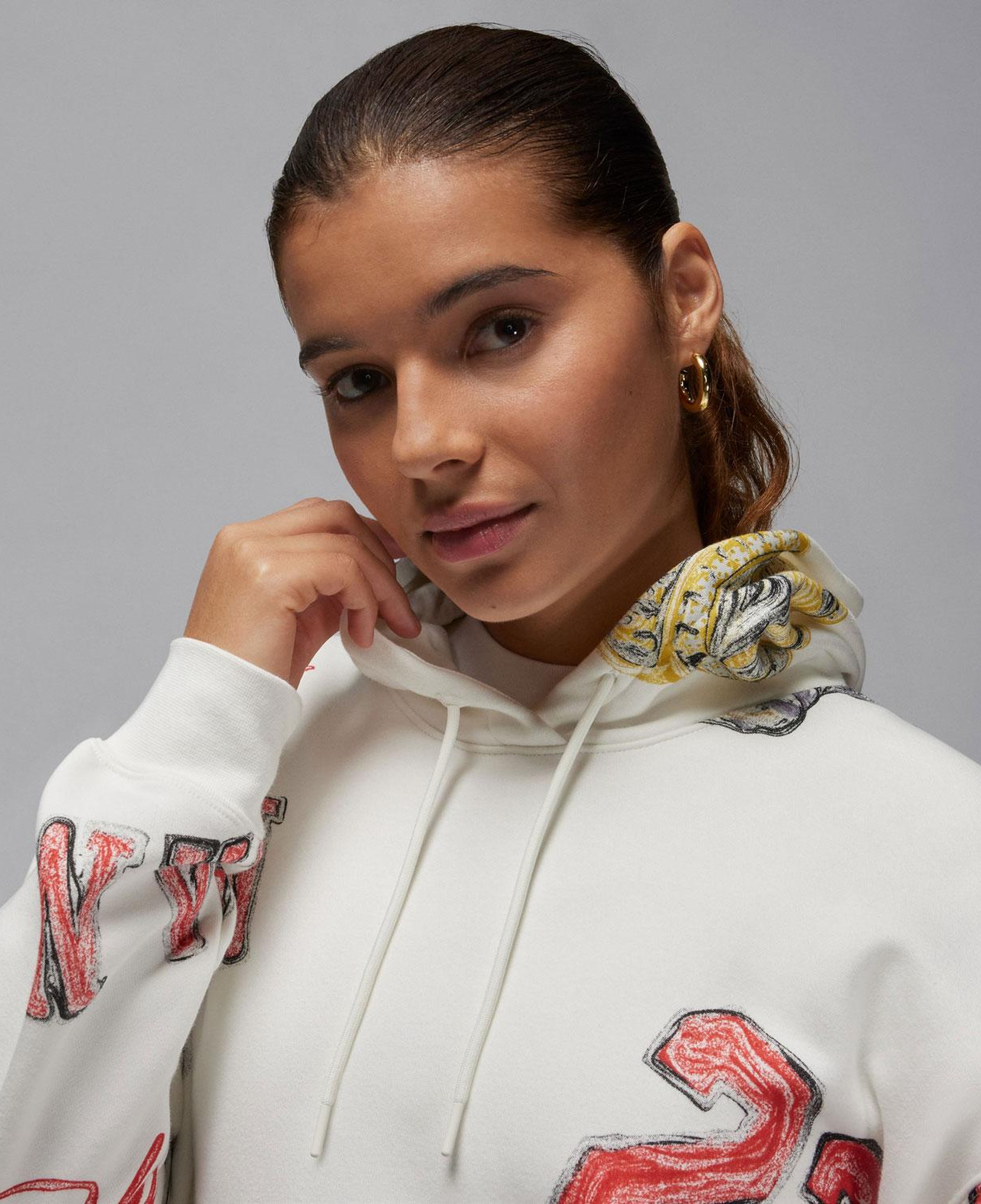 Nike Kadın Krem Hoodie