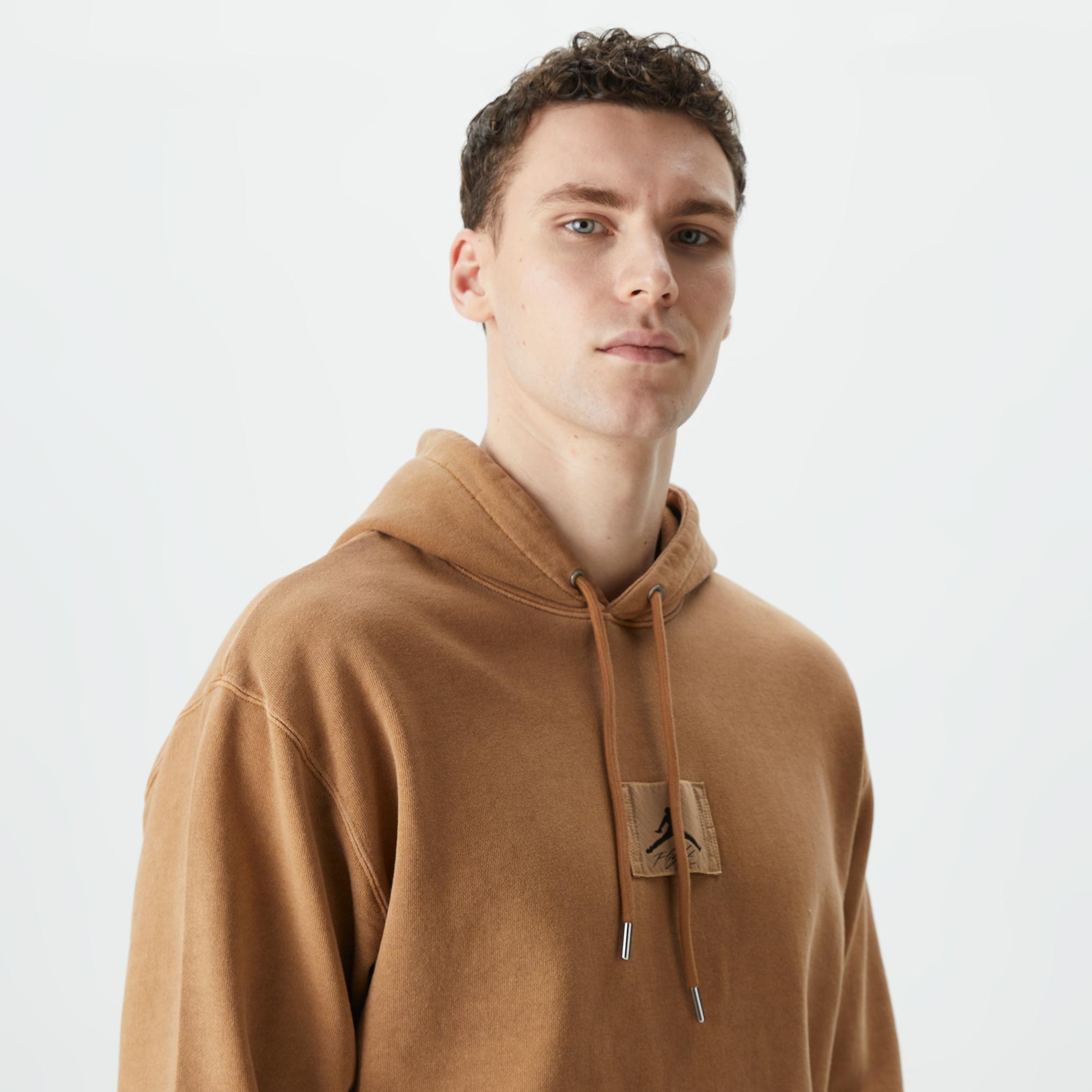 Jordan Essentials Wash Fleece Pullover Erkek Kahverengi Sweatshirt