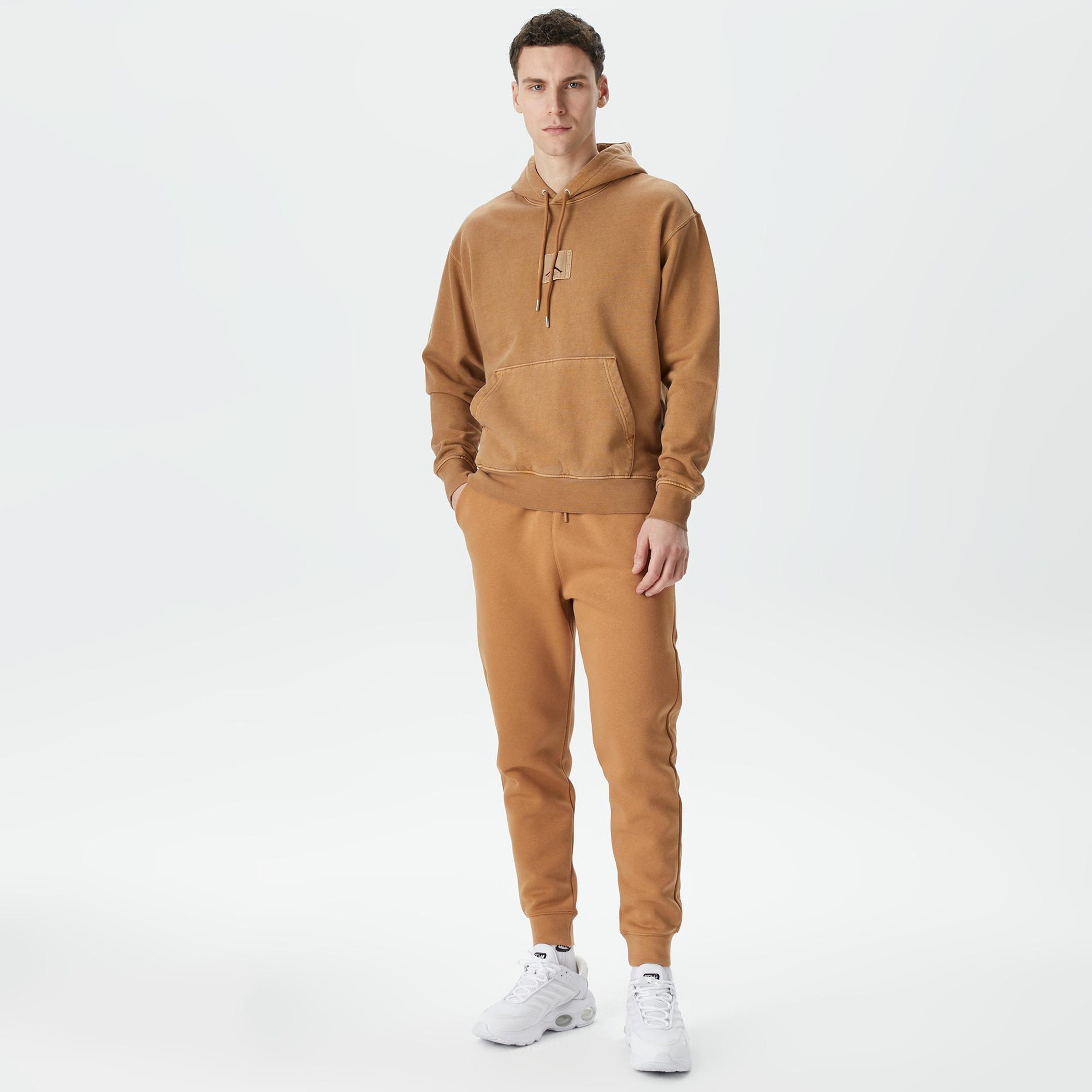 Jordan Essentials Wash Fleece Pullover Erkek Kahverengi Sweatshirt