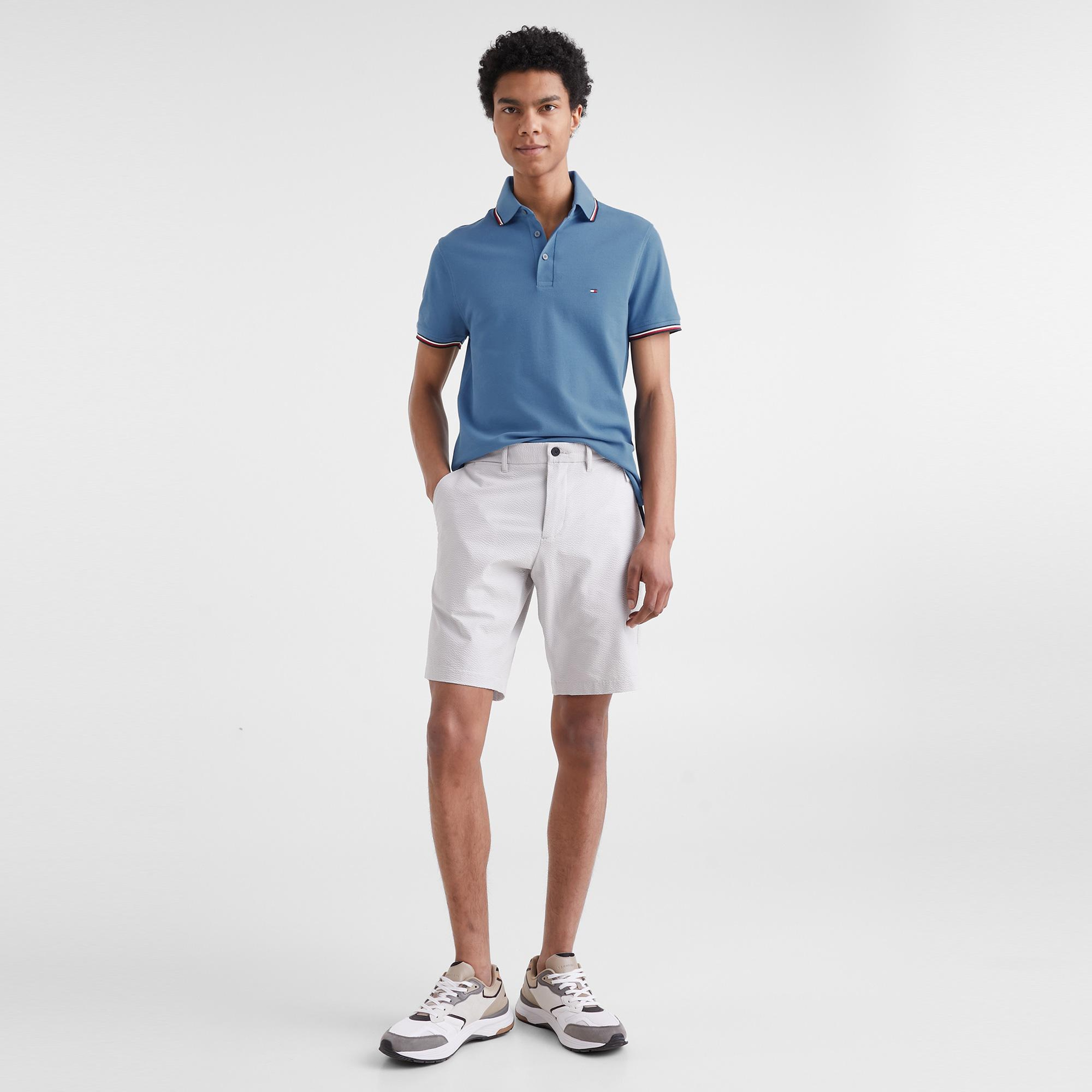 Tommy Hilfiger Erkek Mavi Polo