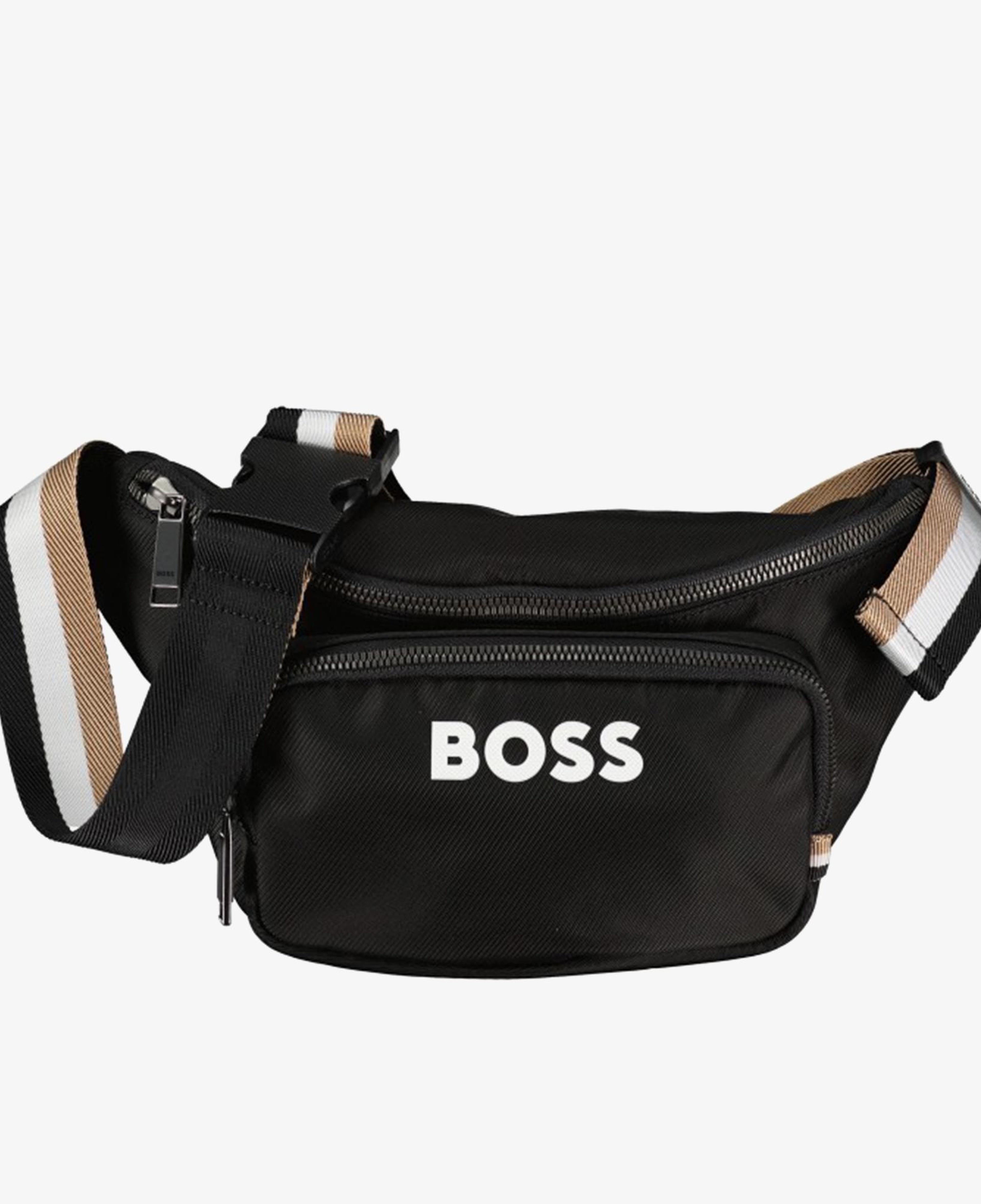 Boss Stuctured Erkek Siyah Bel Çantası
