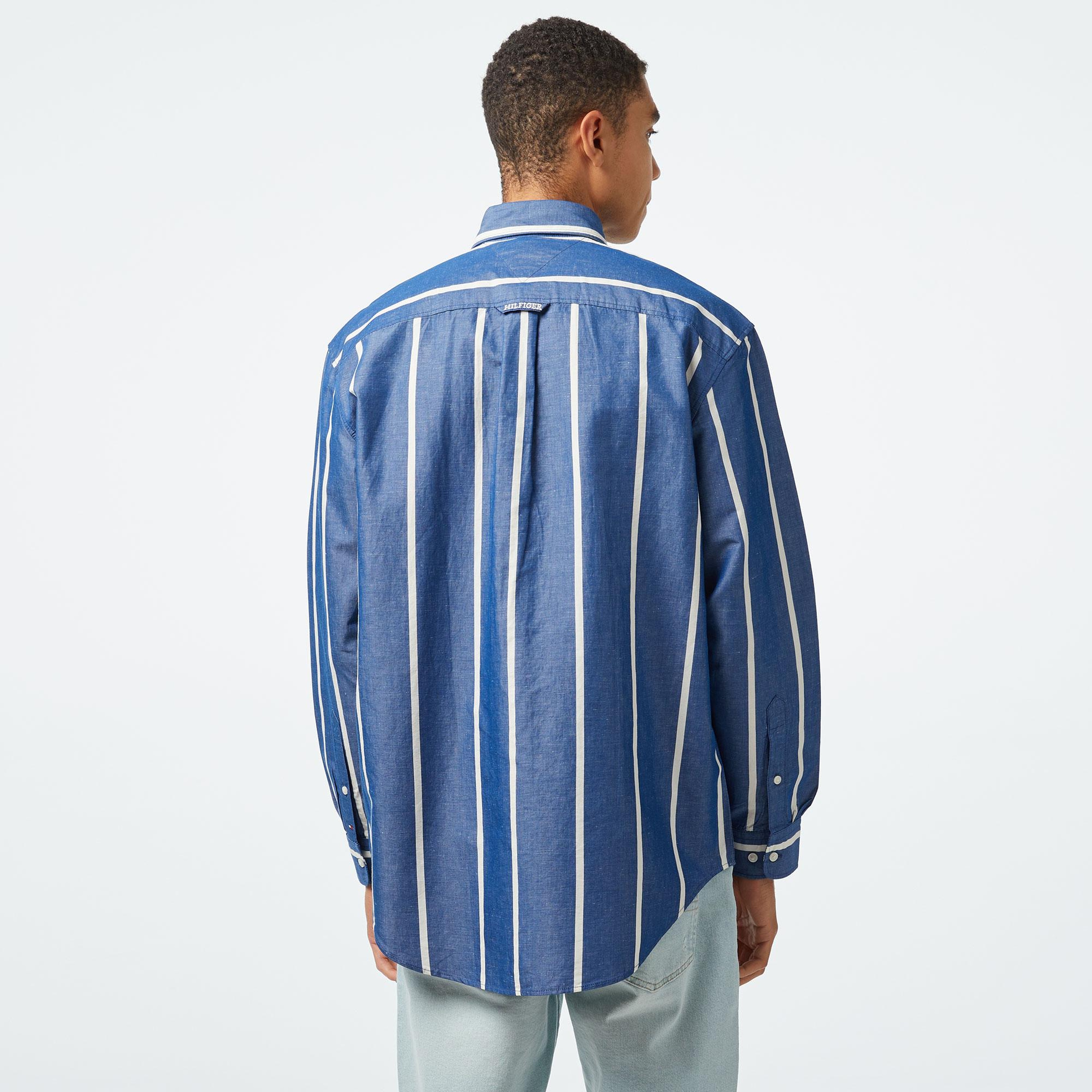 Tommy Hilfiger Erkek Mavi Gömlek