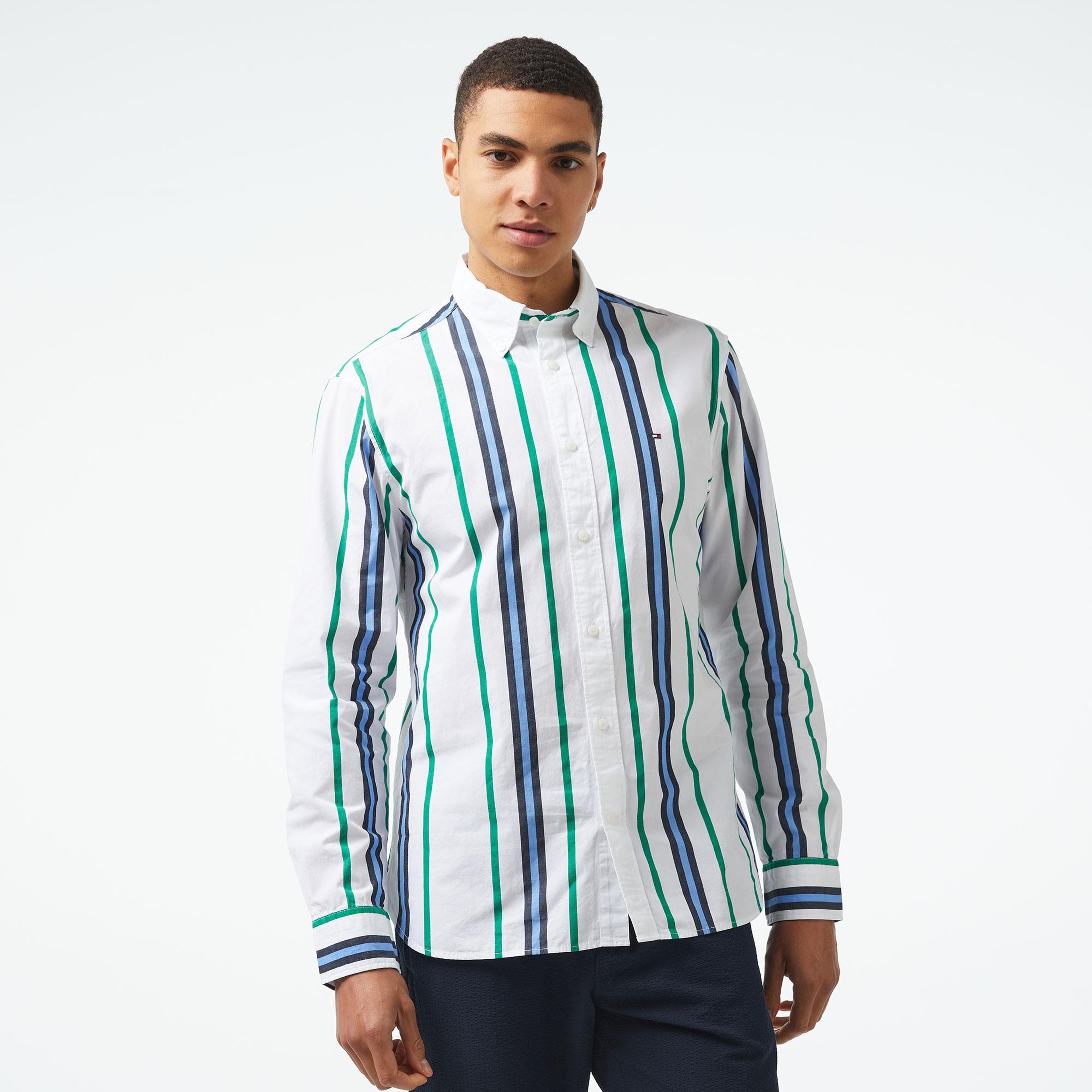 Tommy Hilfiger Erkek Yeşil Gömlek