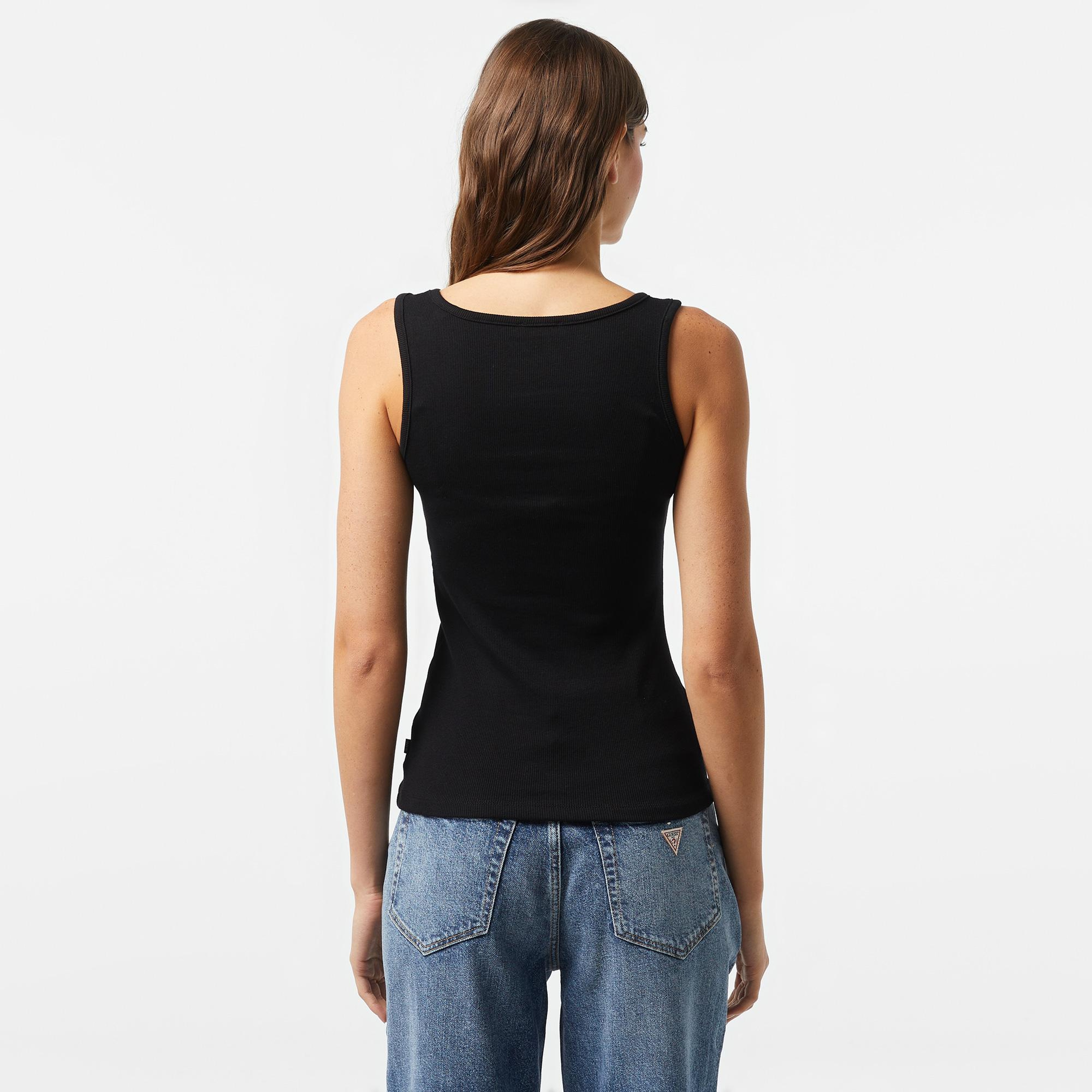Guess Tank Slim Kadın Siyah T-Shirt