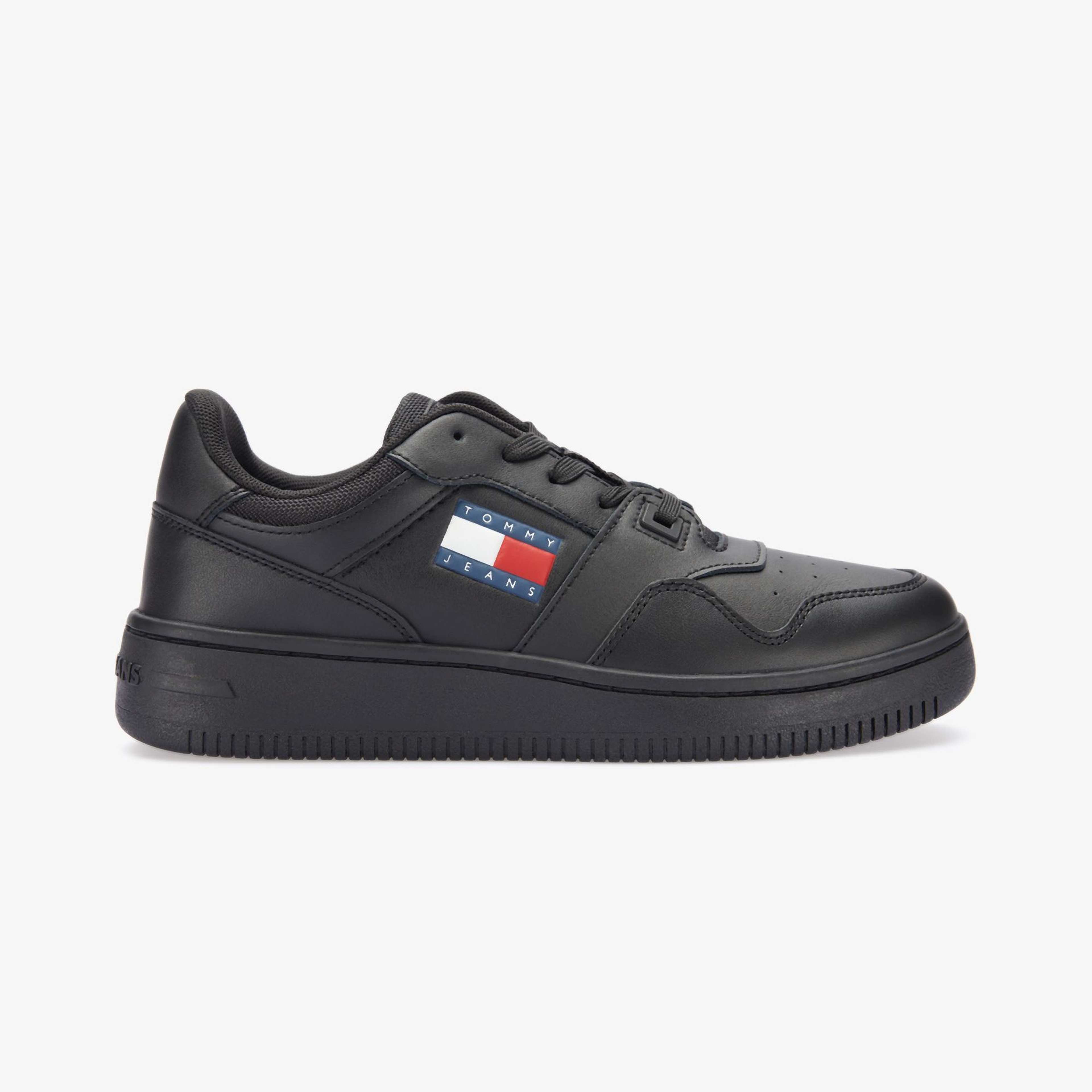Tommy Hilfiger Jeans Retro Basket Ess Kadın Siyah Spor Ayakkabı