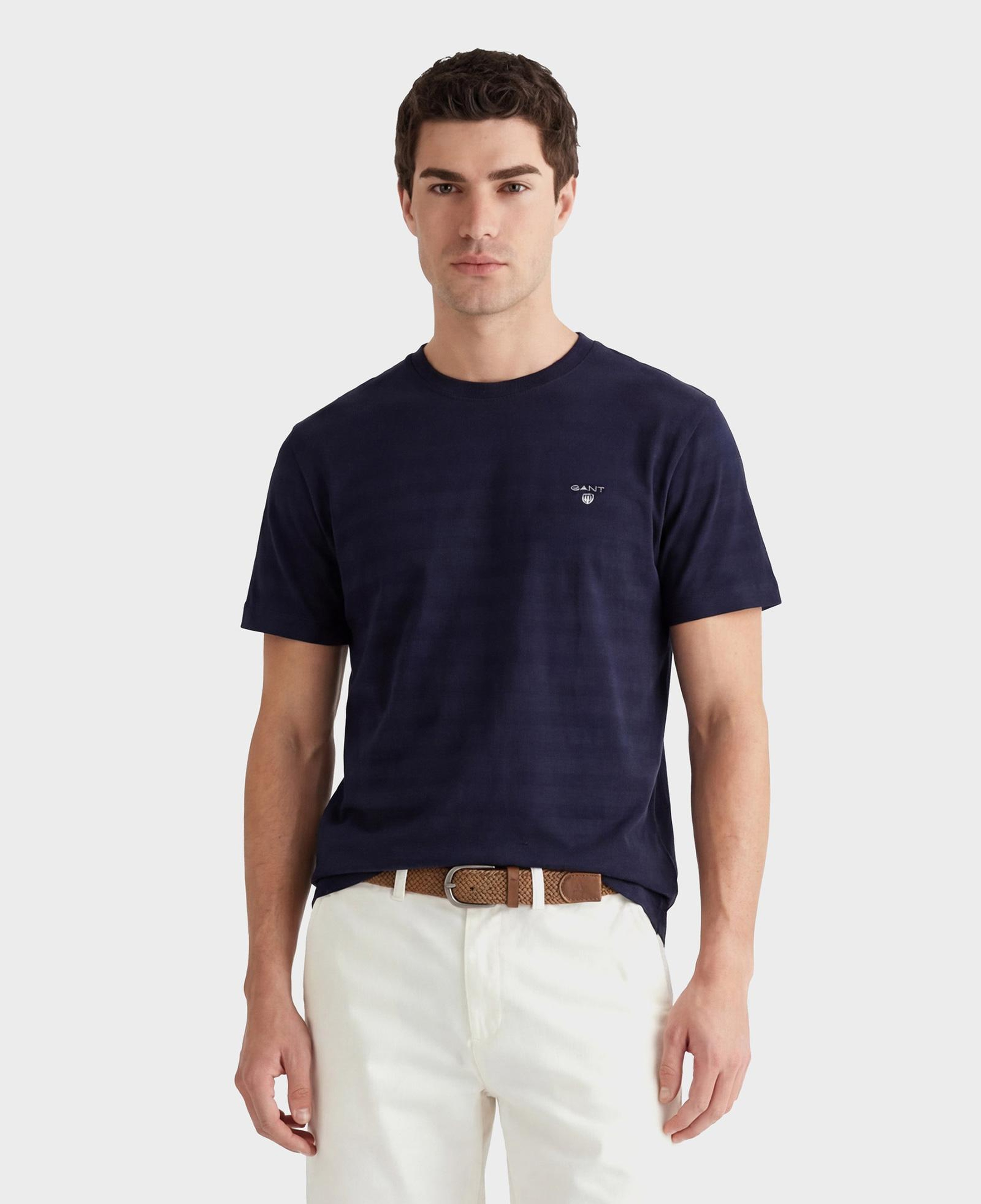 GANT Erkek Lacivert Bisiklet Yaka Regular Fit T-Shirt