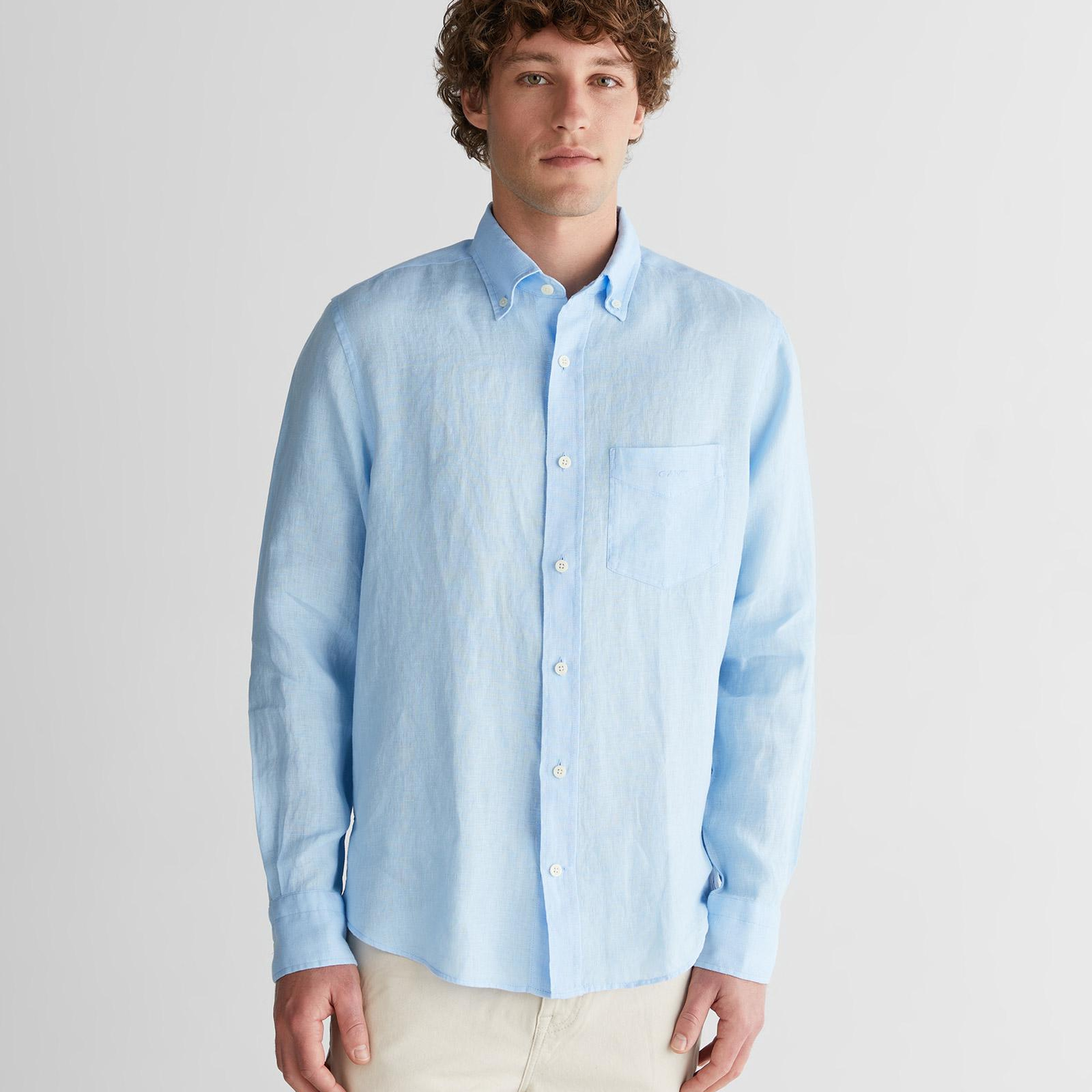 GANT Erkek Mavi Regular Fit Gömlek