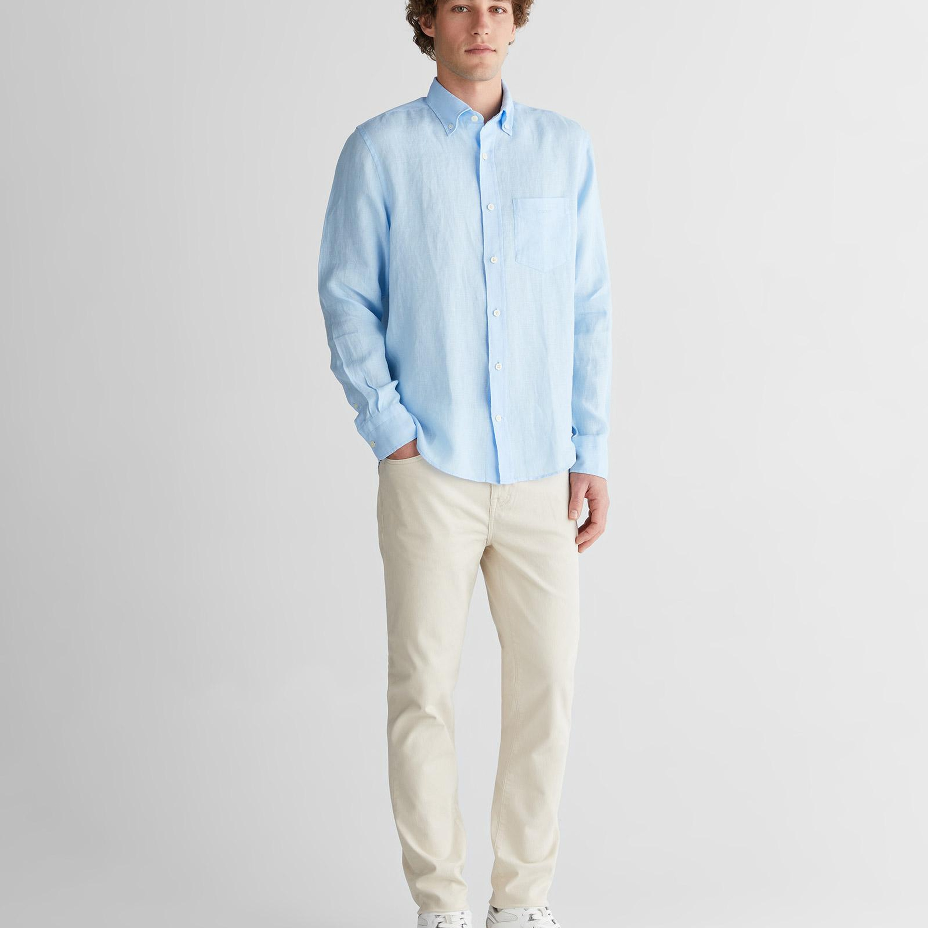 GANT Erkek Mavi Regular Fit Gömlek