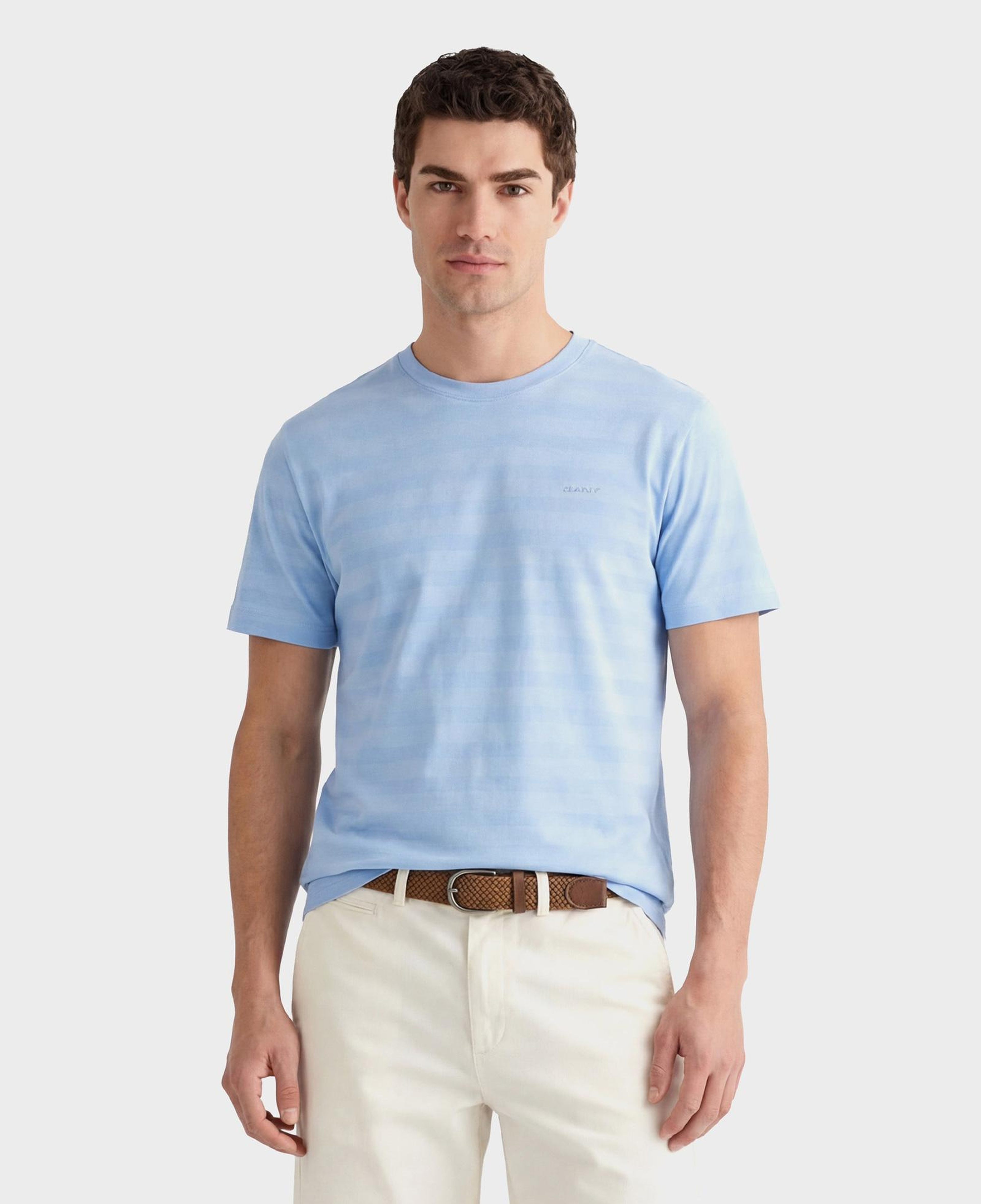 GANT Erkek Mavi Bisiklet Yaka Regular Fit T-Shirt