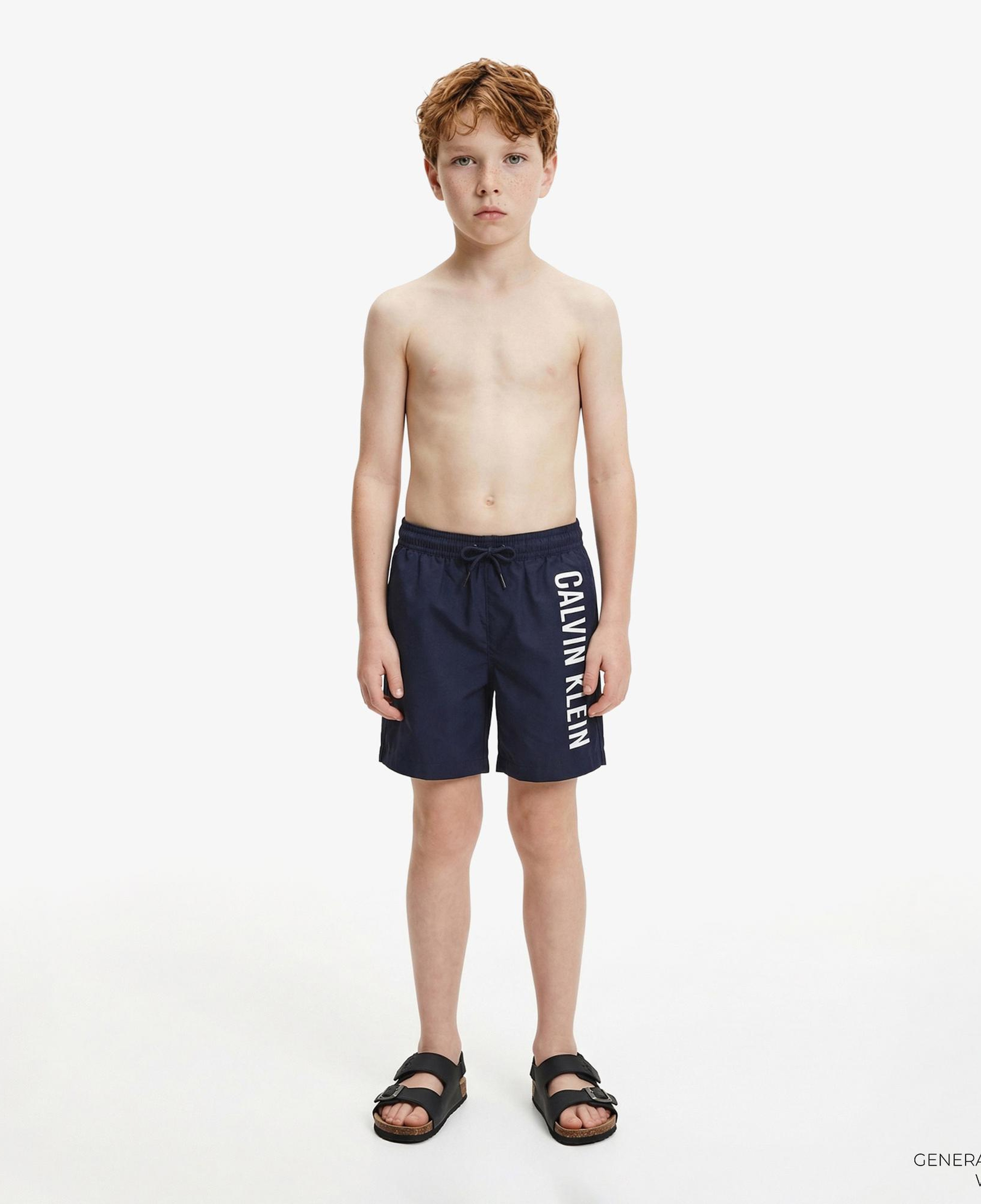 Calvin Klein Medium Drawstring Çocuk Mavi Deniz Şortu