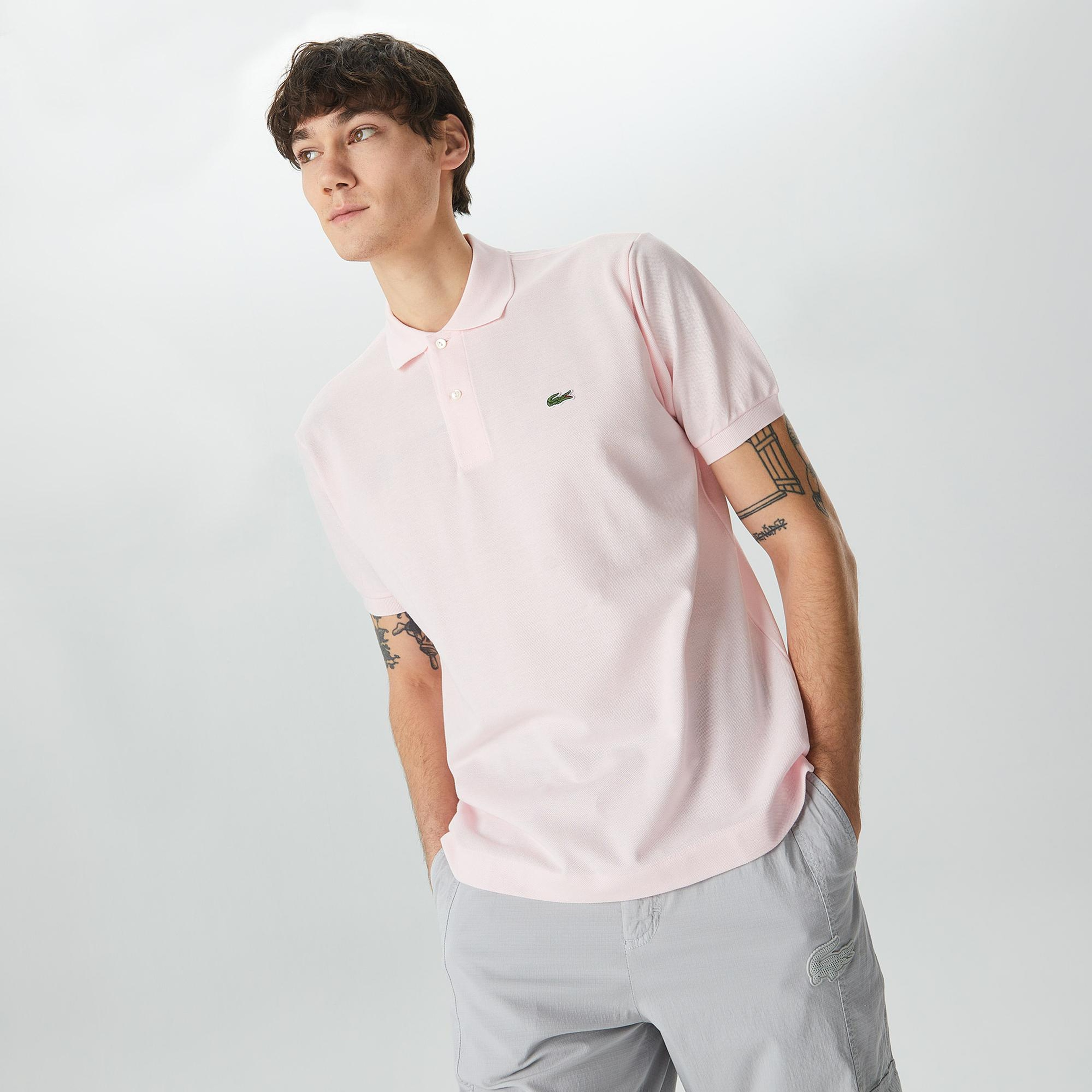 Lacoste L.12.12 Erkek Classic Fit Açık Pembe Polo