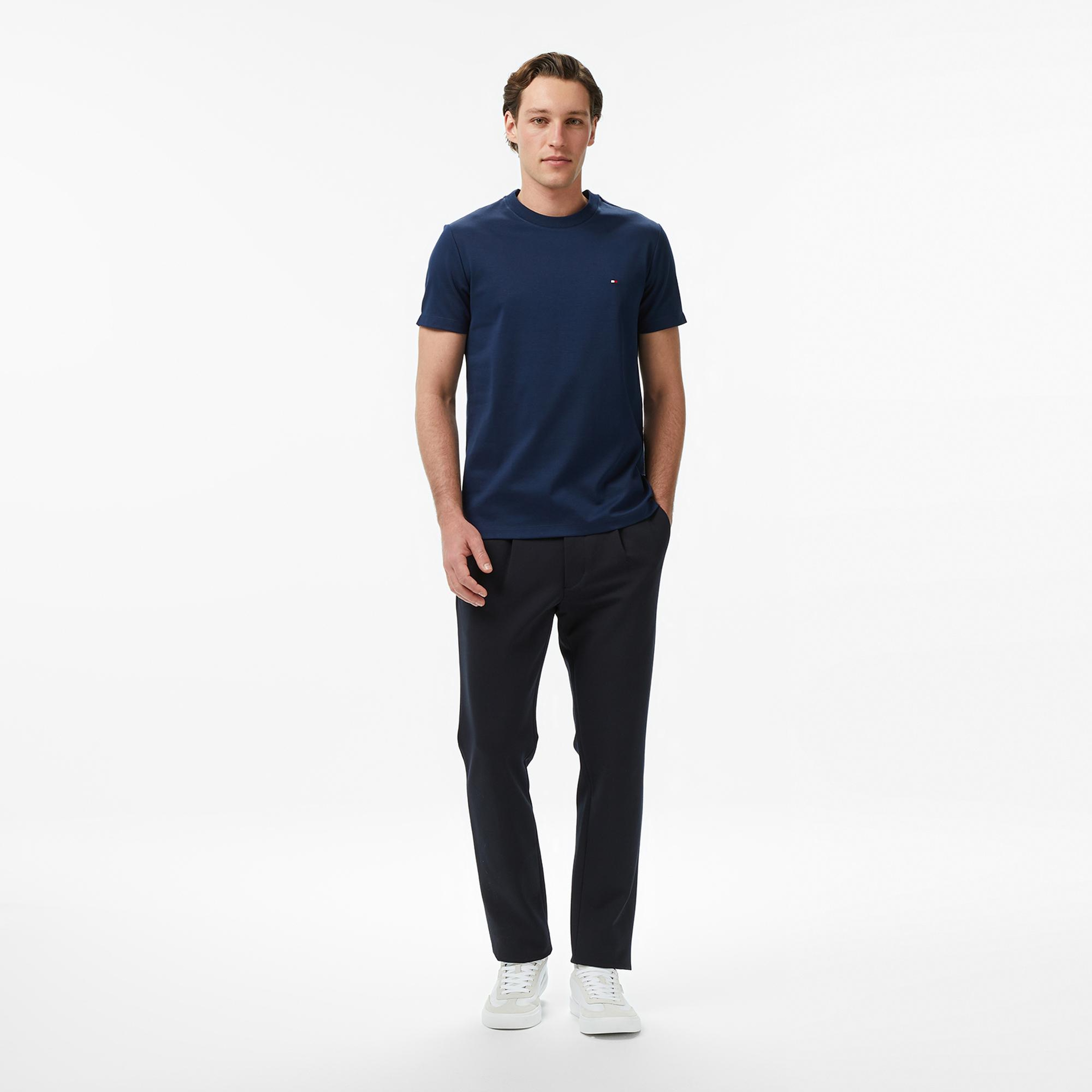 Tommy Hilfiger Elevated Essentials Erkek Lacivert T-Shirt