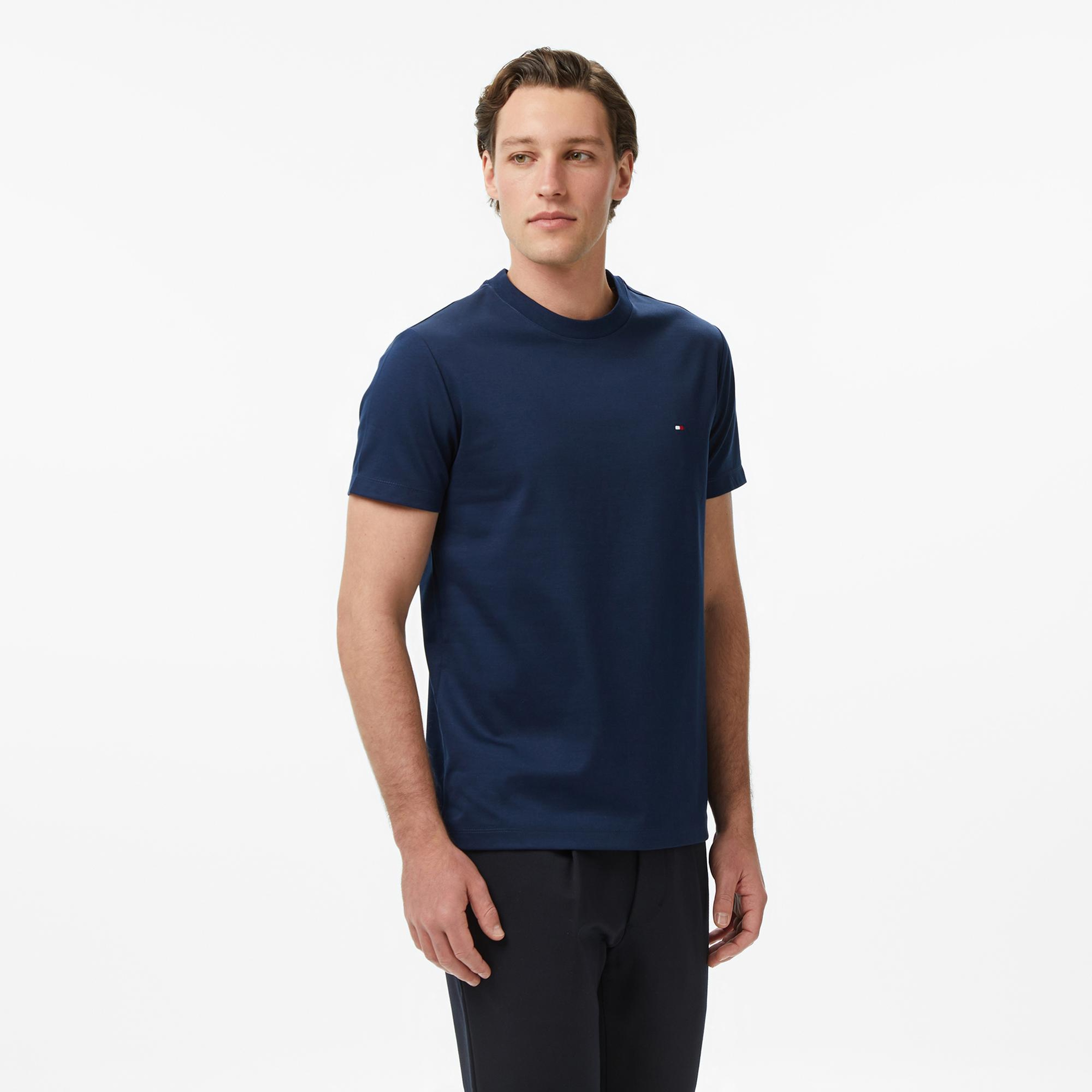 Tommy Hilfiger Elevated Essentials Erkek Lacivert T-Shirt
