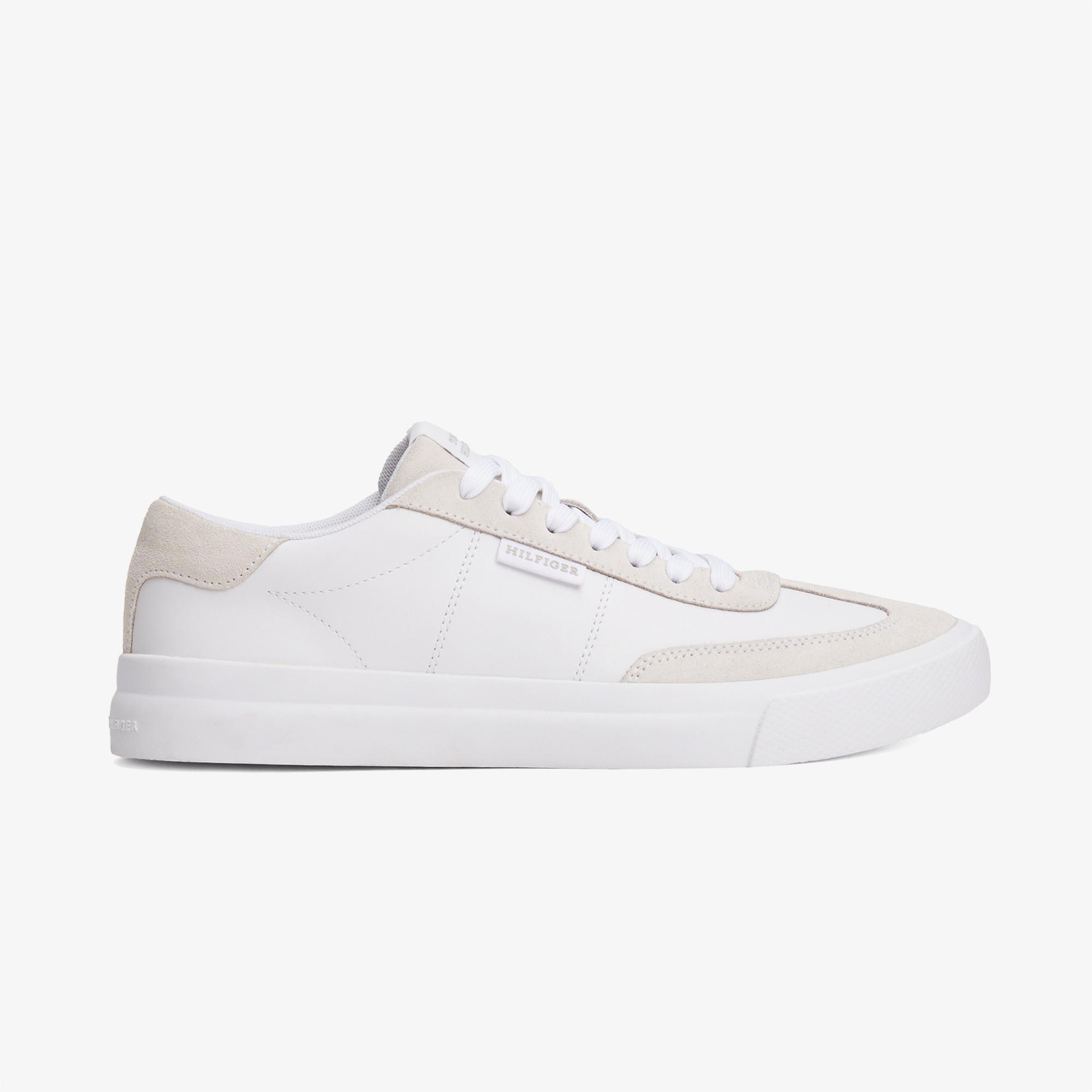 Tommy Hilfiger Cupset Leather Summer Erkek Beyaz Sneaker