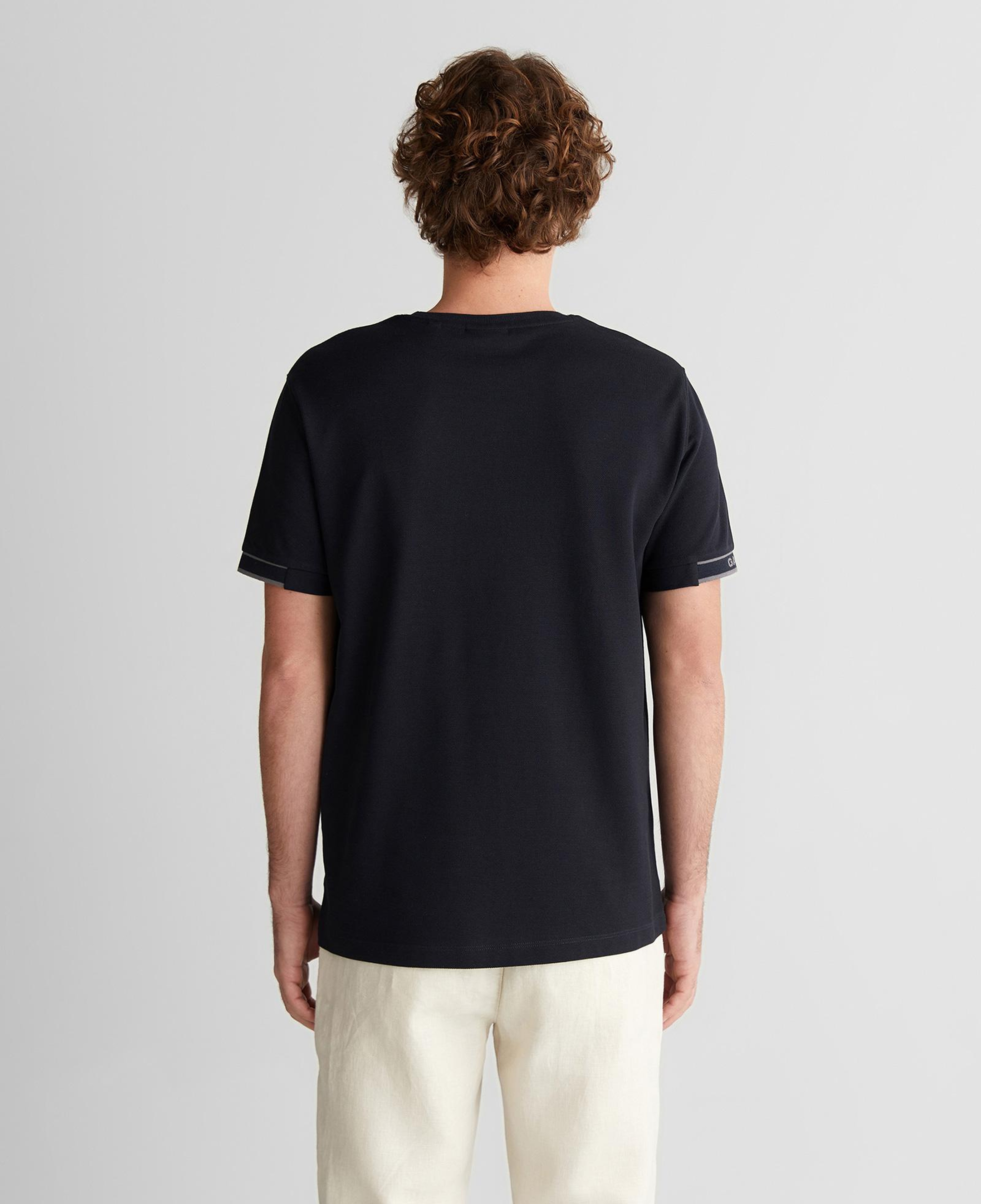 GANT Erkek Siyah Baskılı Regular Fit T-Shirt