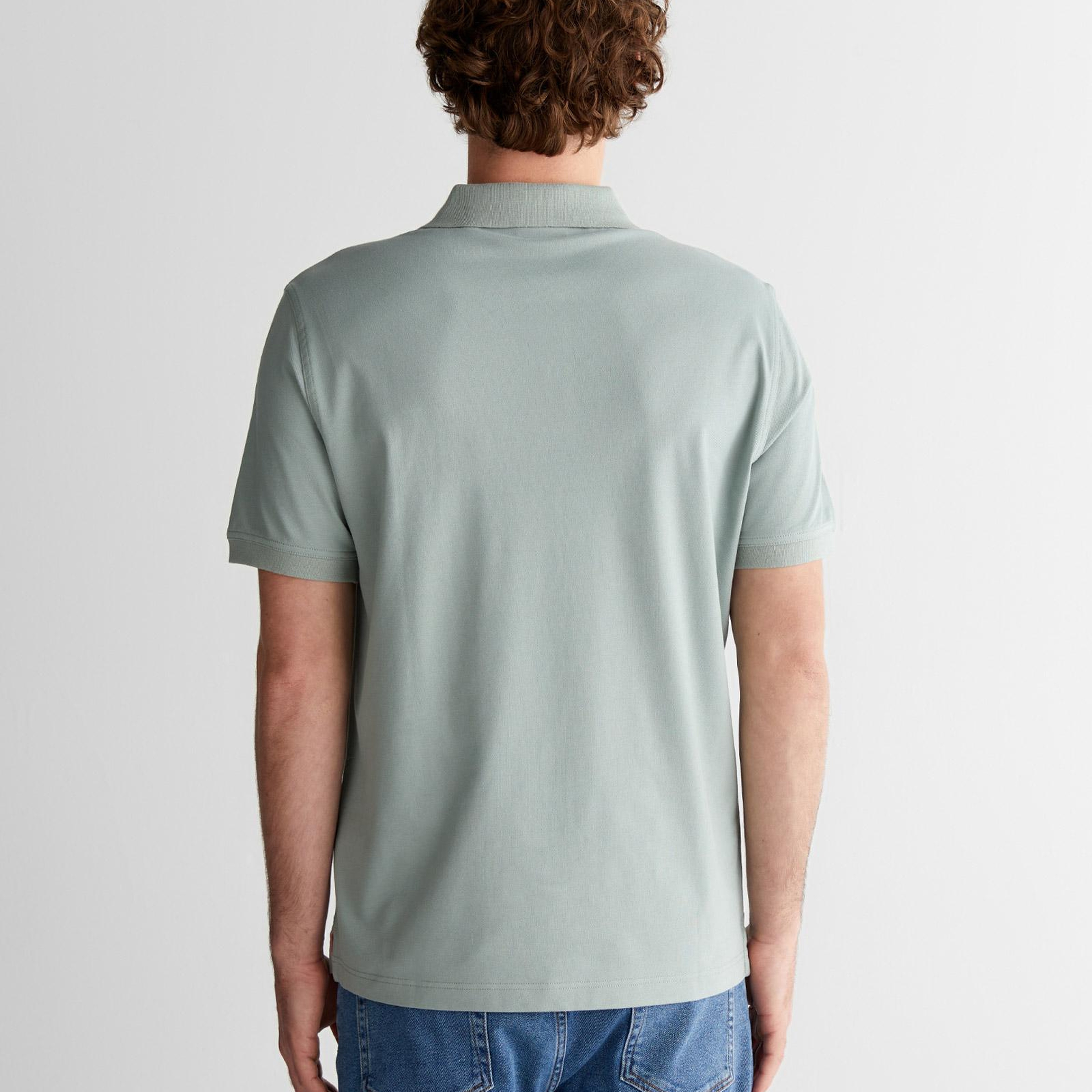 GANT Erkek Yeşil Regular Fit Polo Yaka T-Shirt