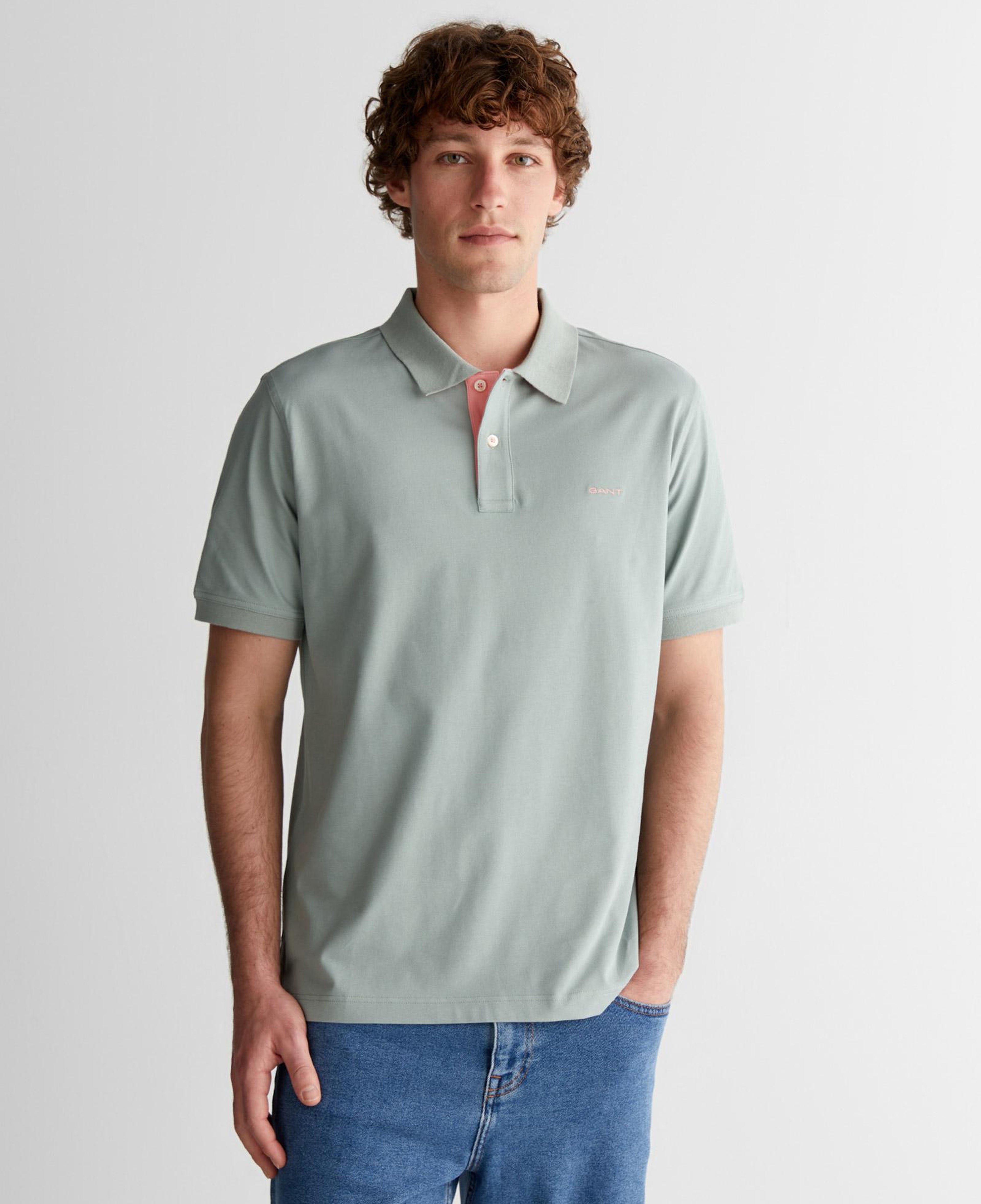 GANT Erkek Yeşil Regular Fit Polo Yaka T-Shirt