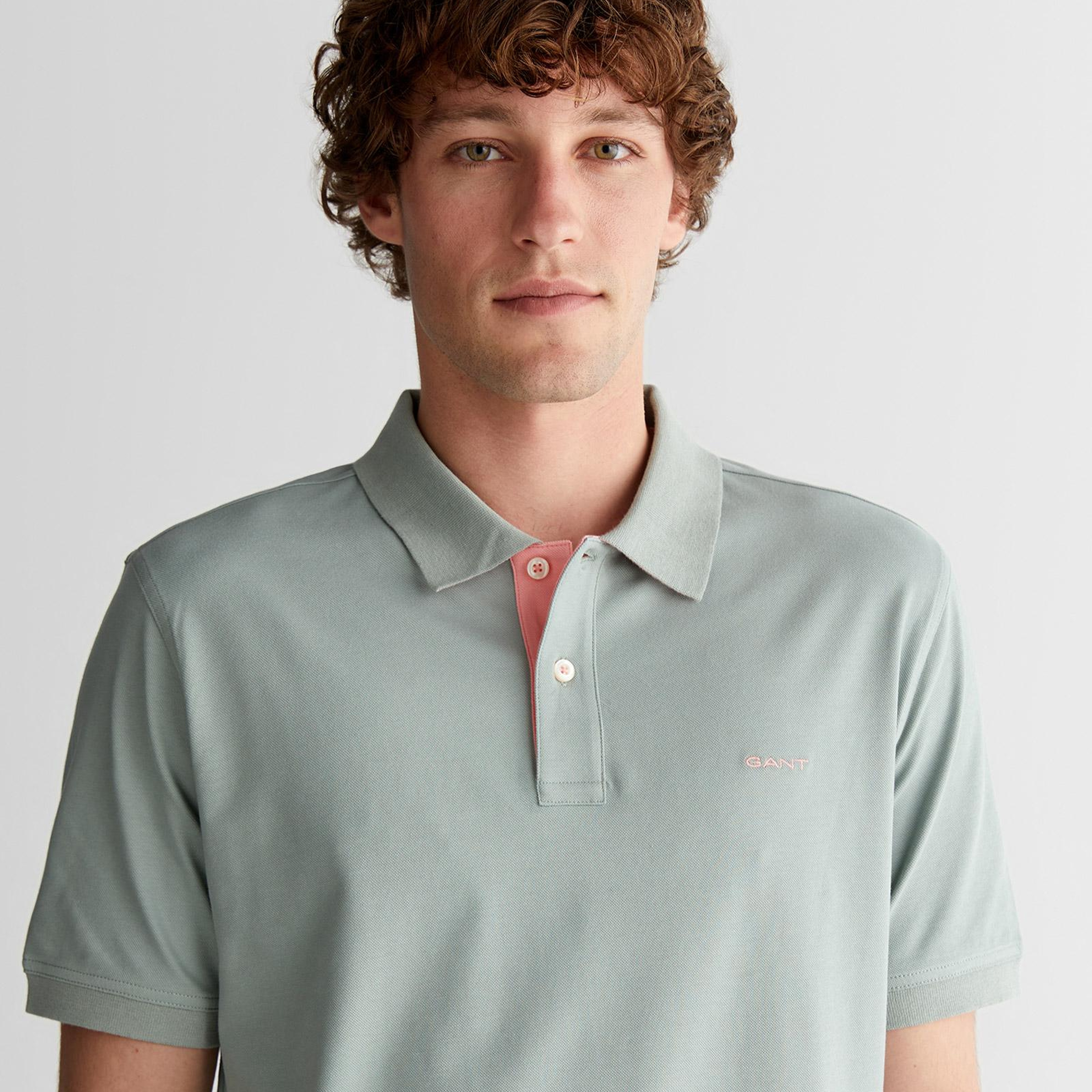 GANT Erkek Yeşil Regular Fit Polo Yaka T-Shirt