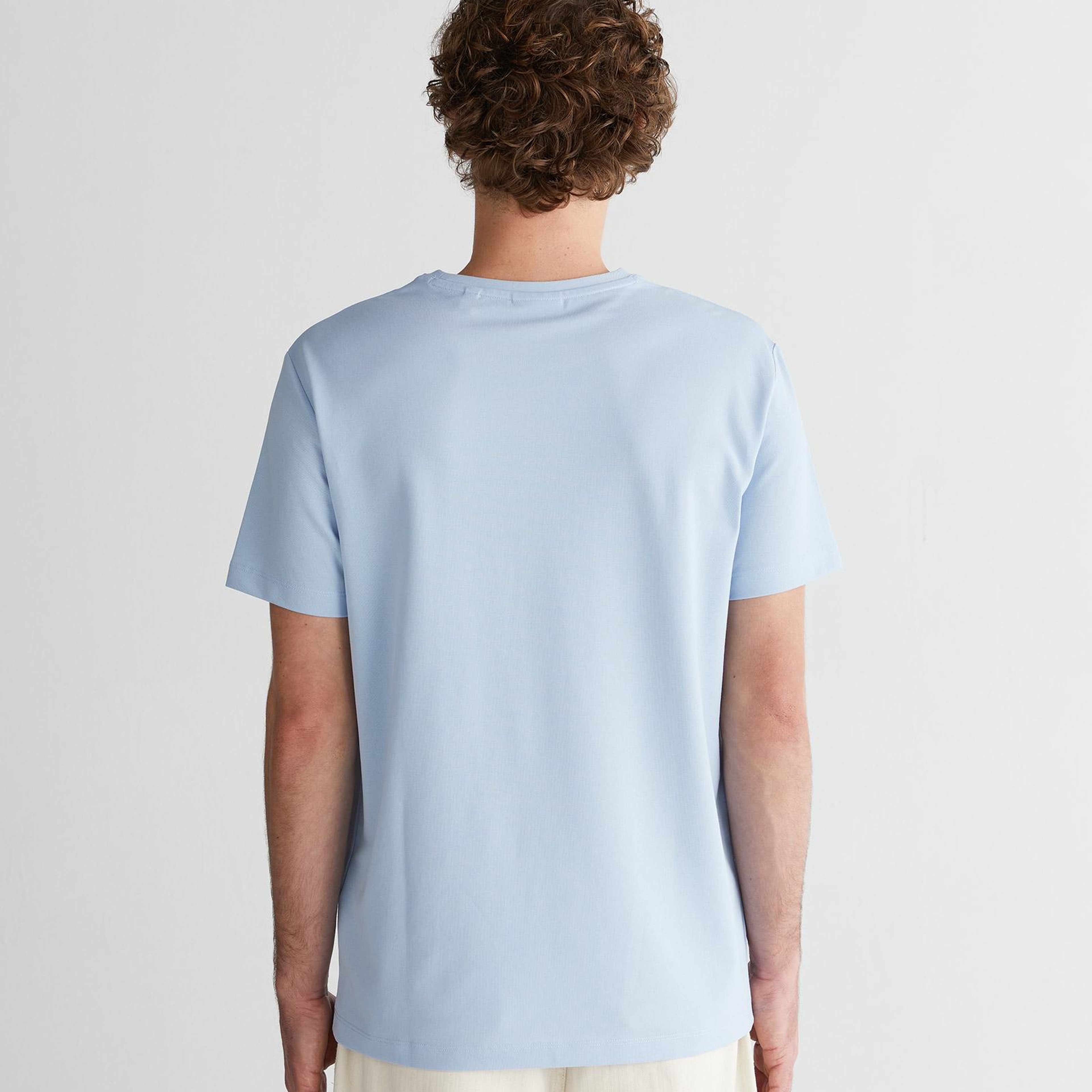 GANT Erkek Mavi Baskılı Kısa Kollu T-Shirt