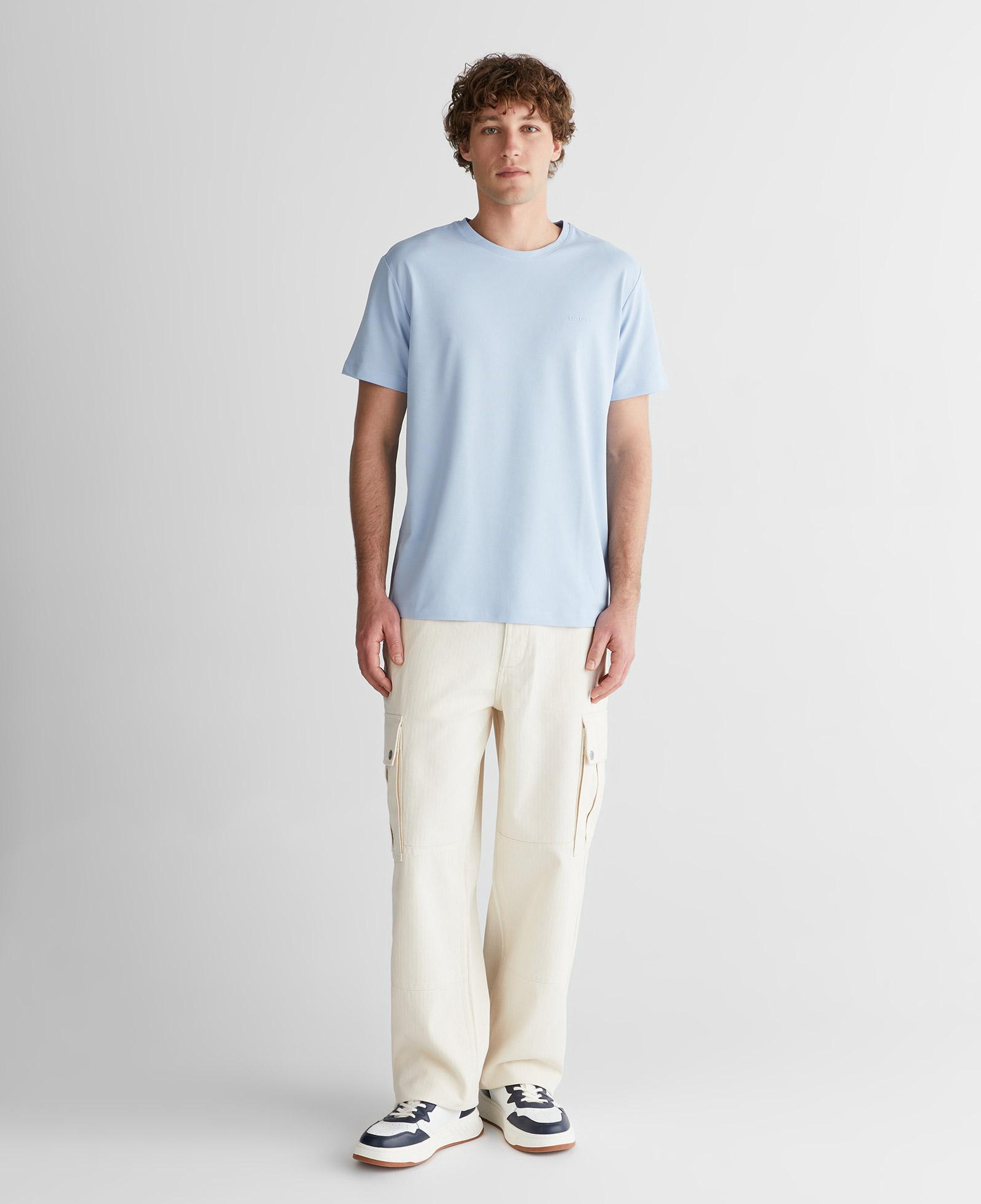 GANT Erkek Mavi Baskılı Kısa Kollu T-Shirt