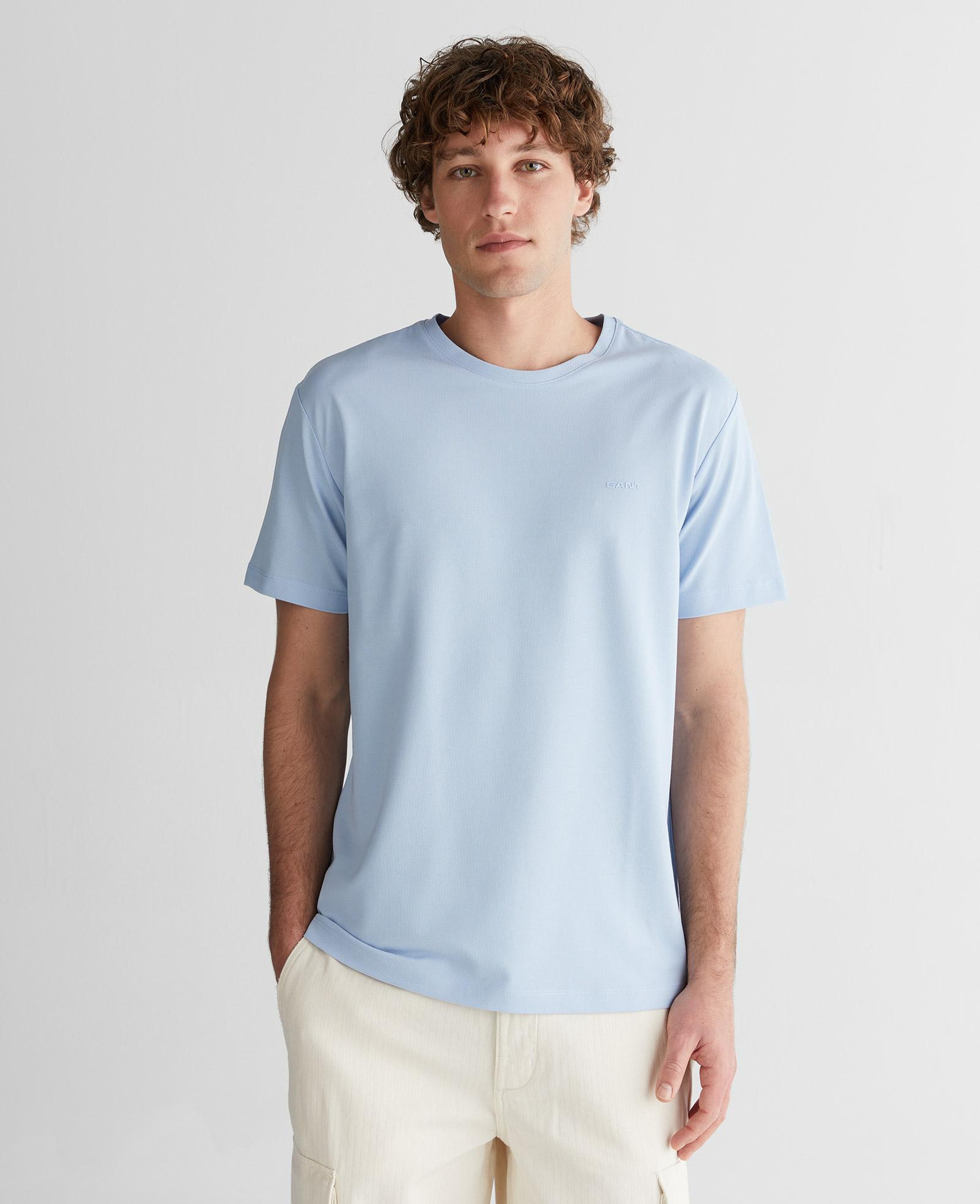 GANT Erkek Mavi Baskılı Kısa Kollu T-Shirt