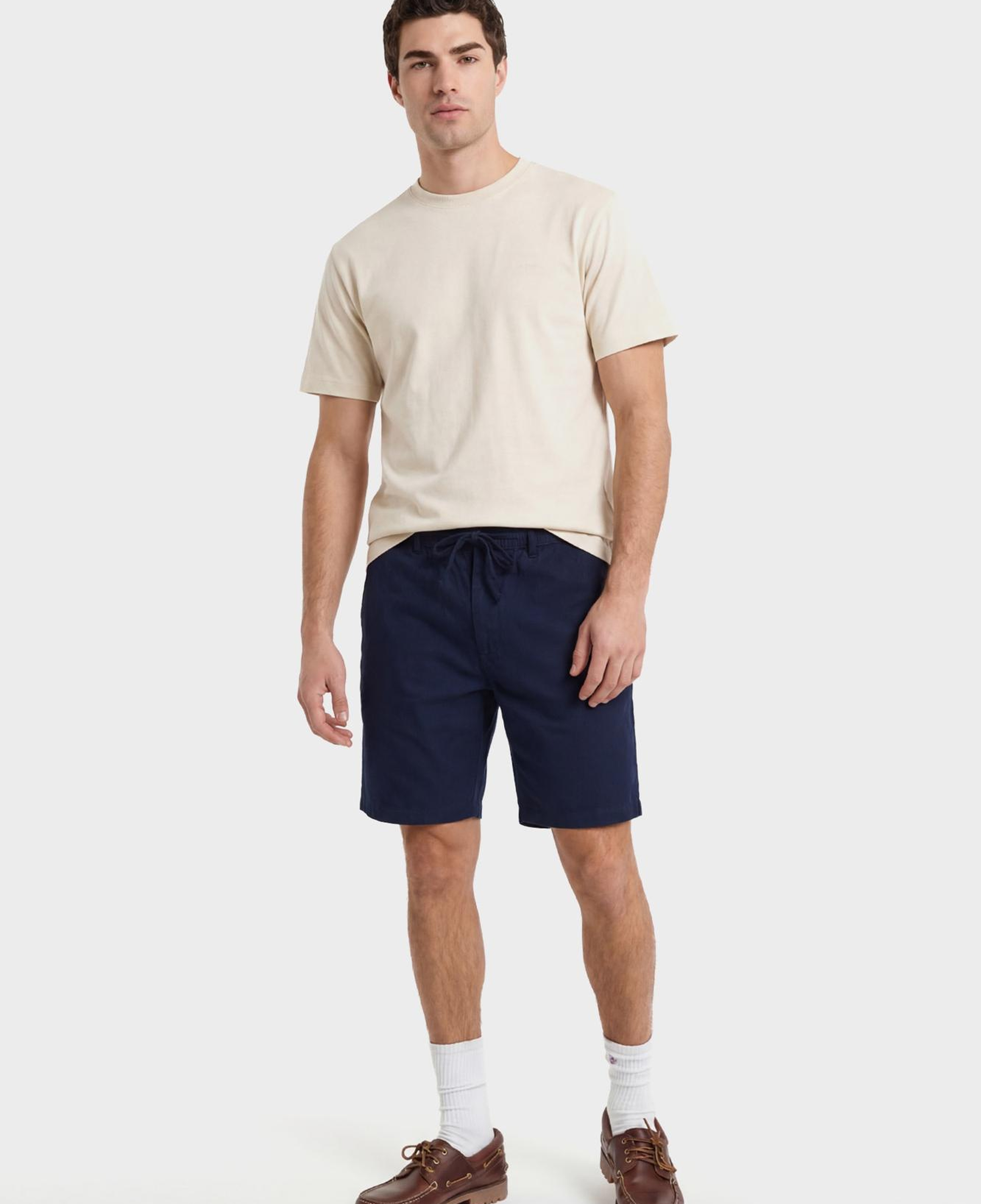 GANT Erkek Krem Bisiklet Yaka Regular Fit T-Shirt