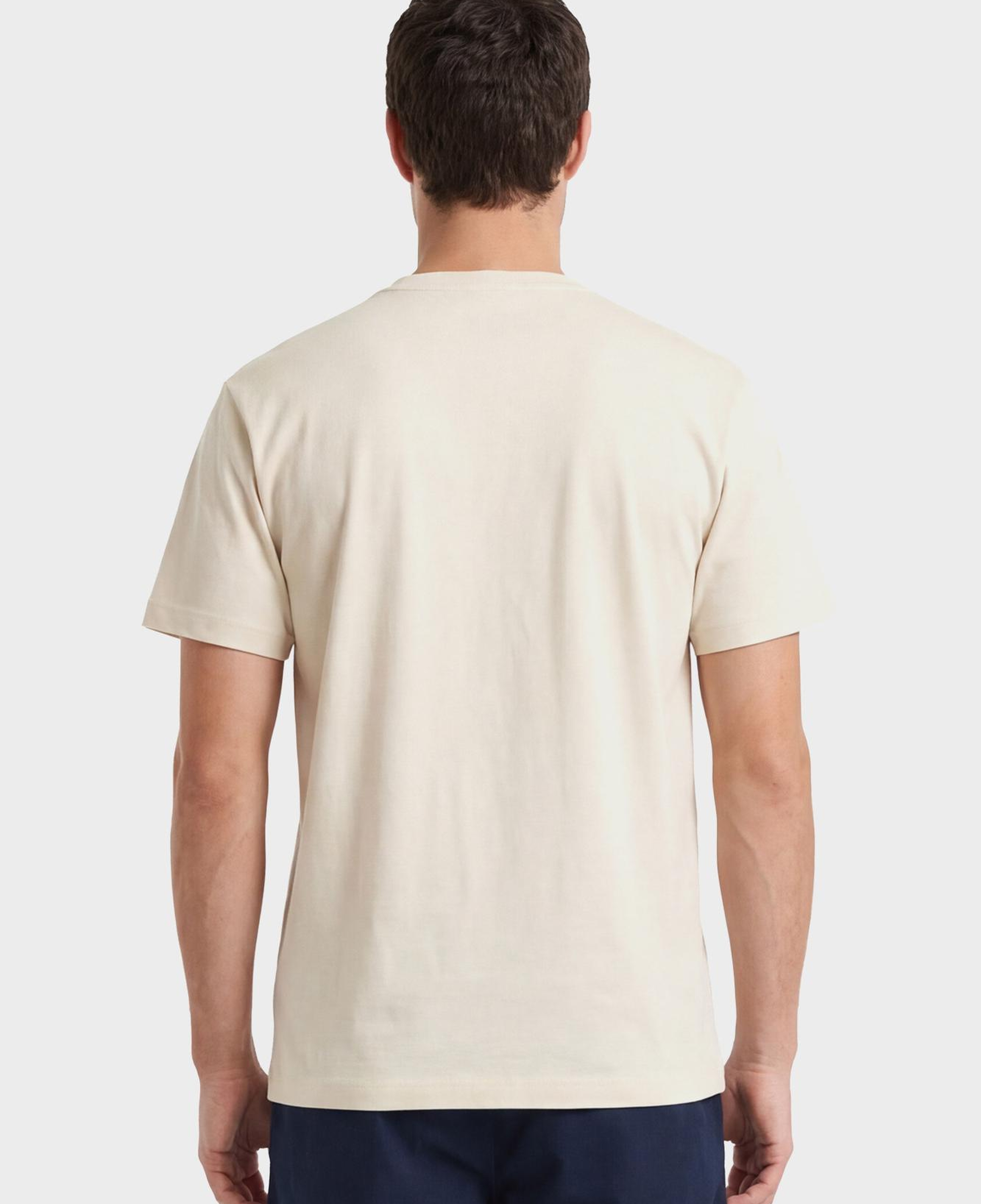 GANT Erkek Krem Bisiklet Yaka Regular Fit T-Shirt