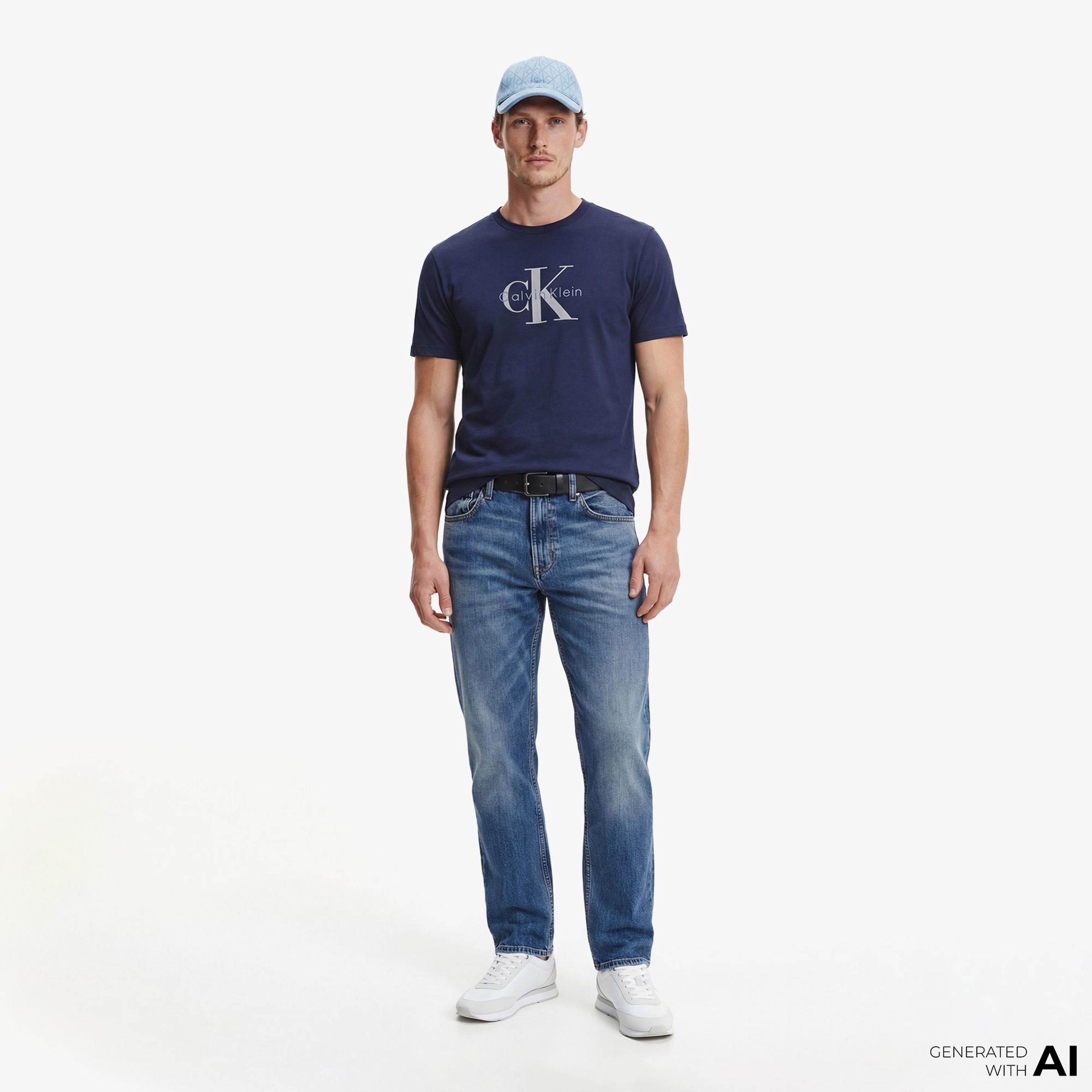 Calvin Klein Hero Monologo 20S Erkek Mavi T-Shirt