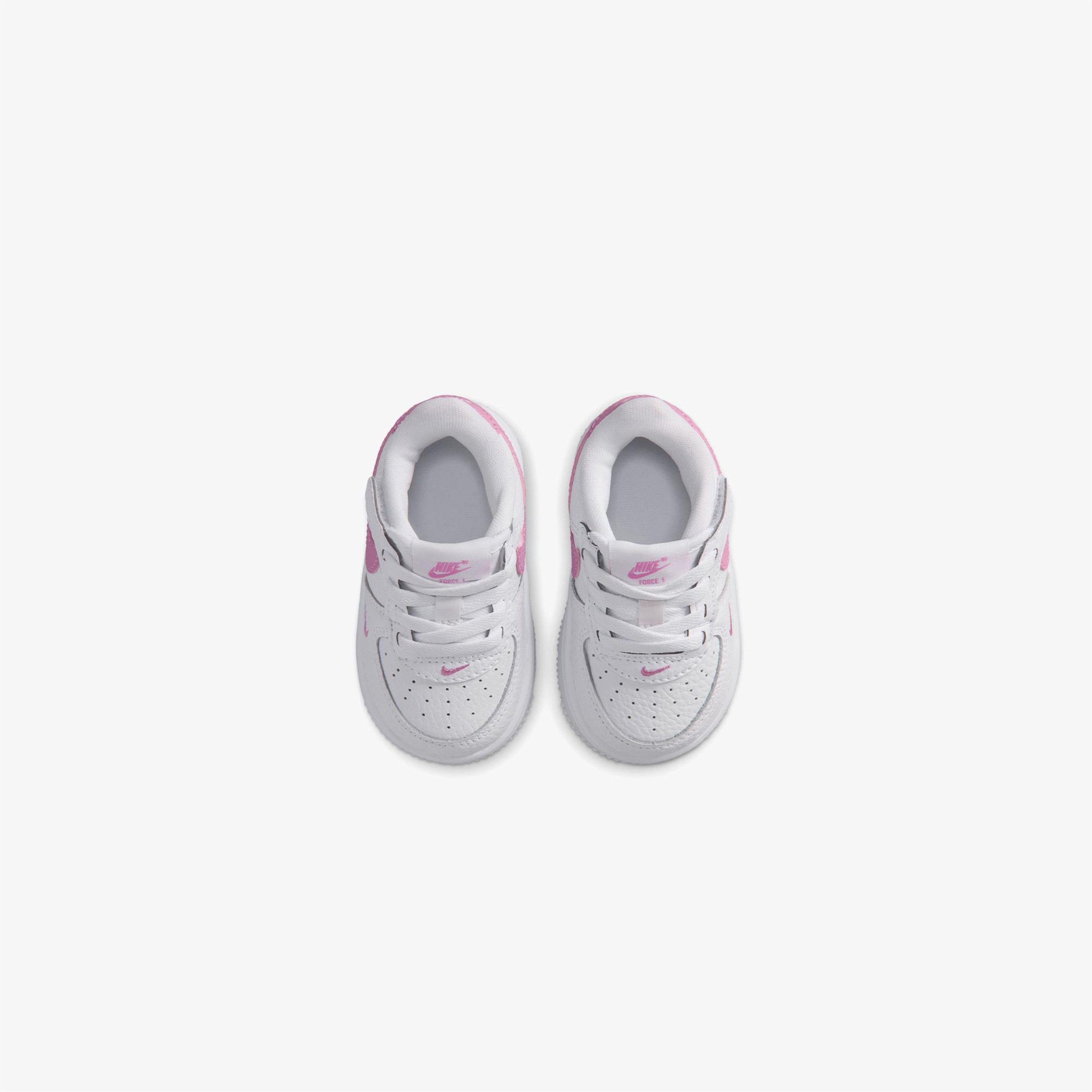 Nike Force 1 Low EasyOn Çocuk Beyaz/Pembe Spor Ayakkabı