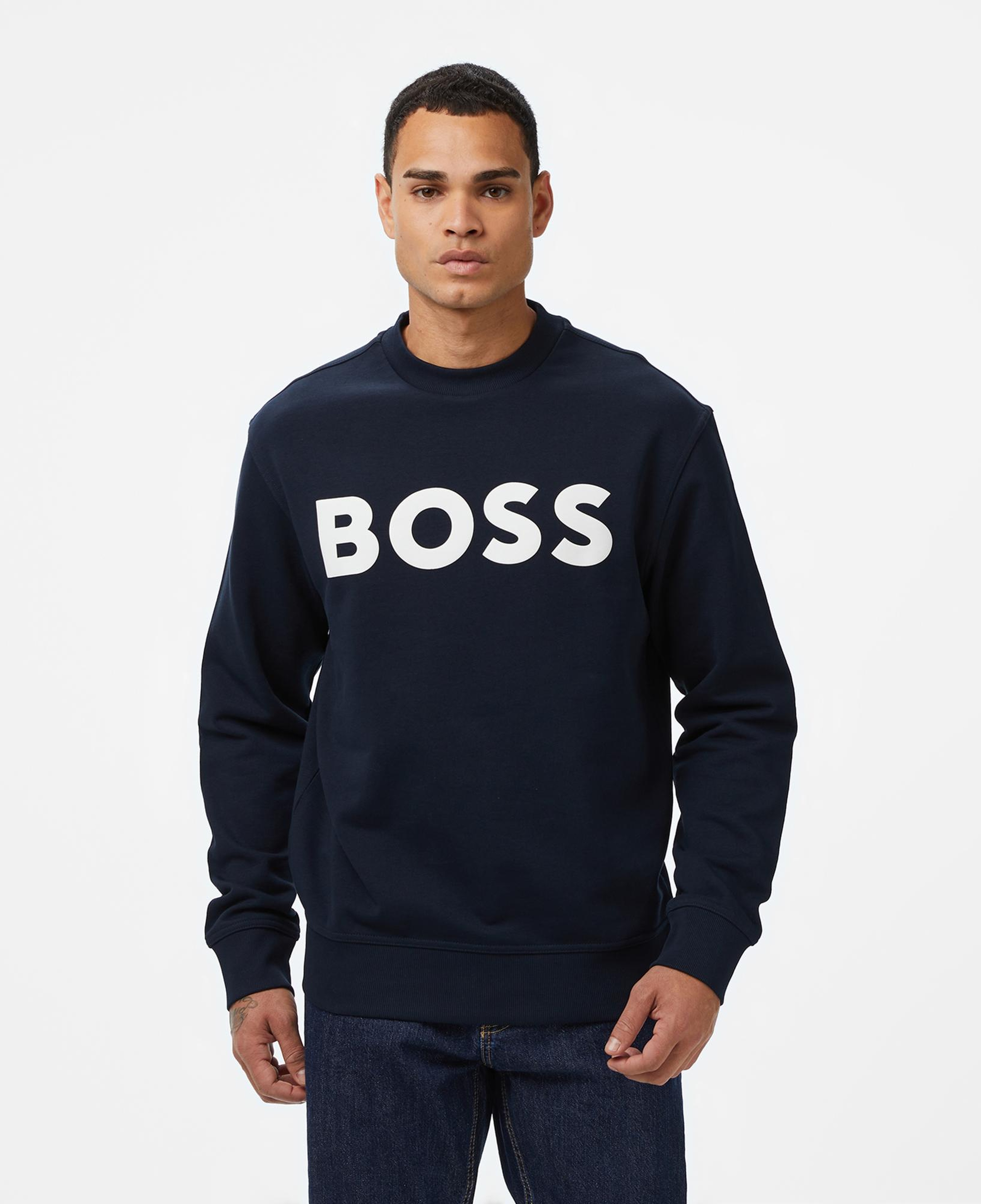 Boss Erkek Koyu Mavi Sweatshirt