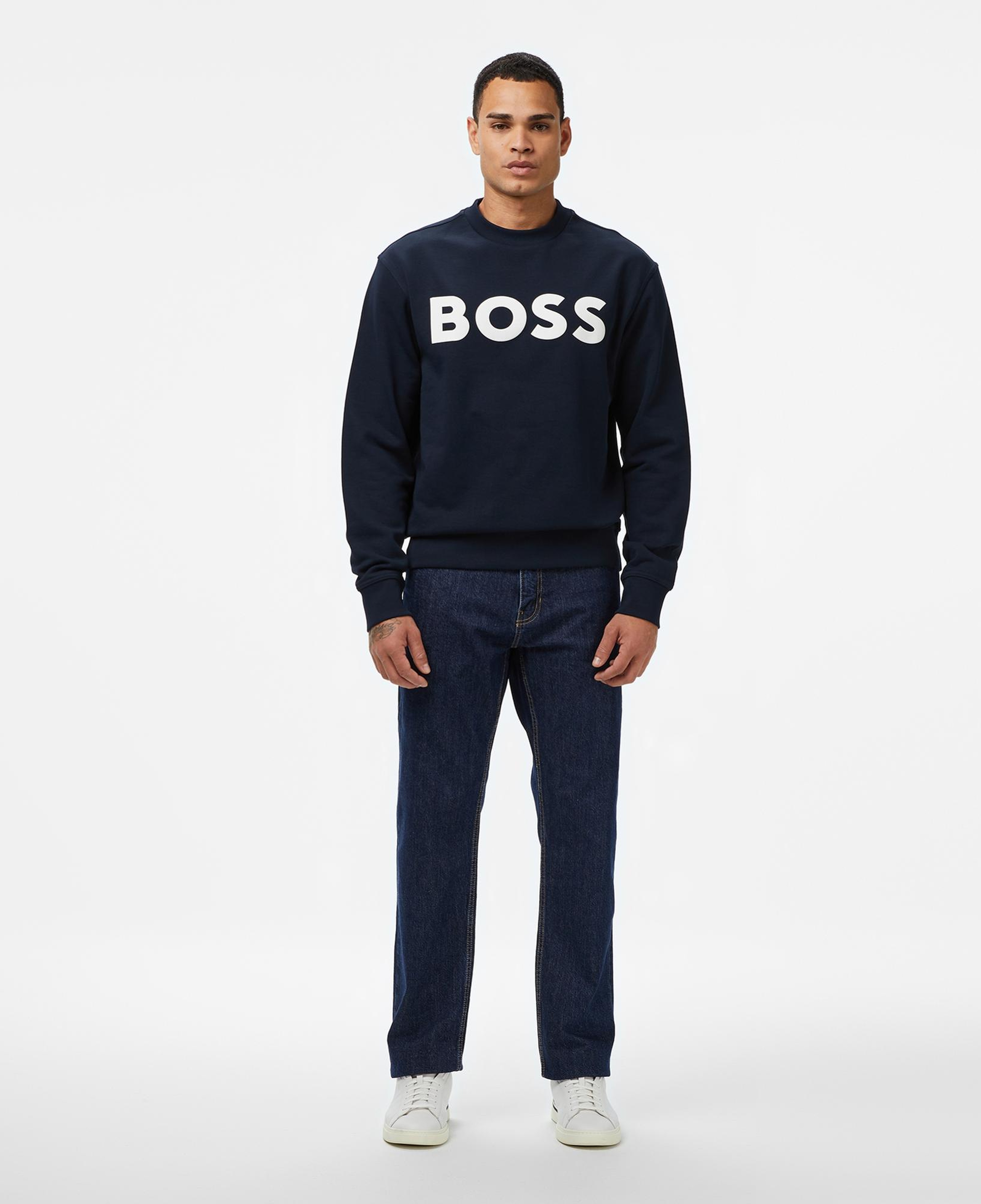 Boss Erkek Koyu Mavi Sweatshirt