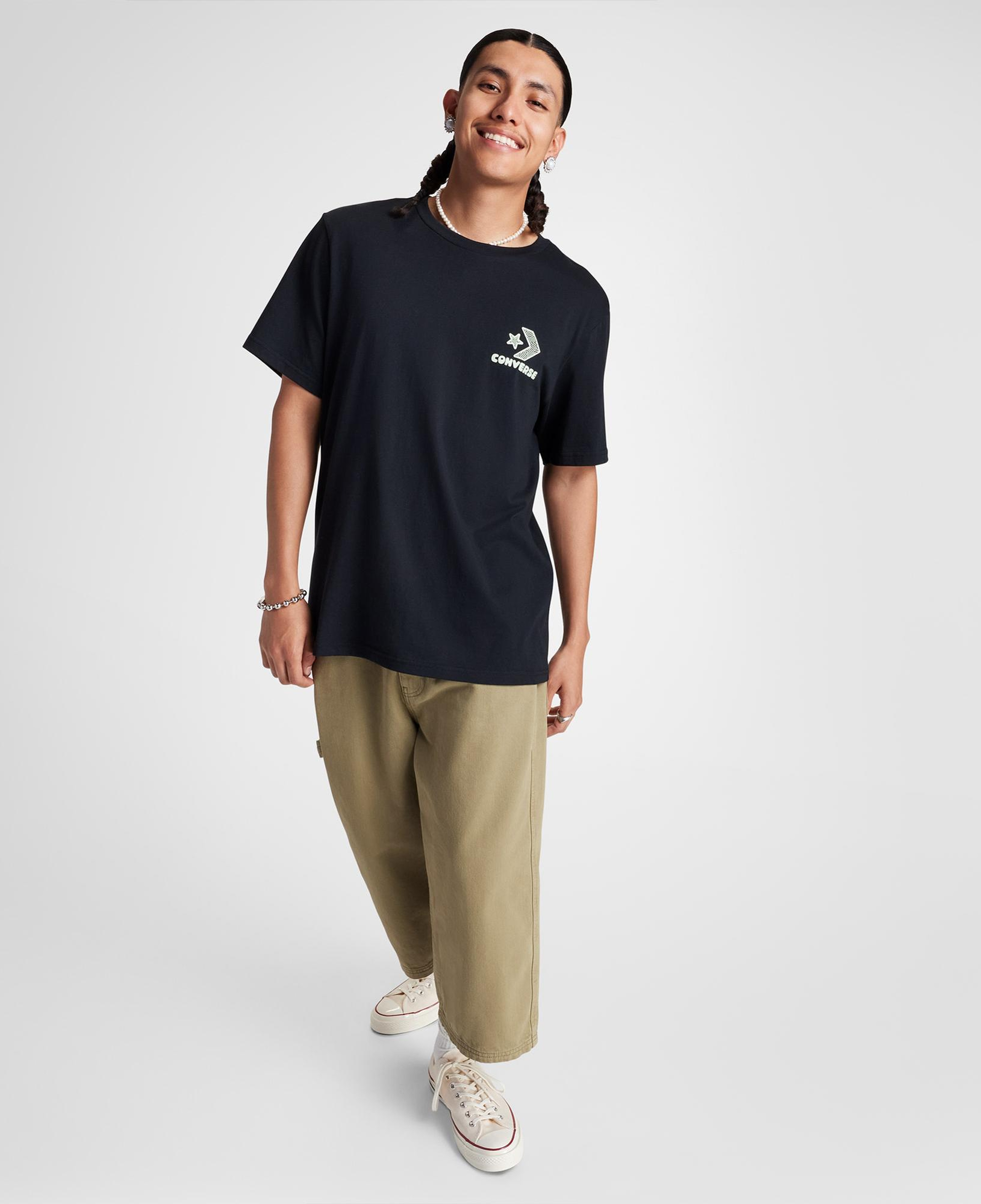 Converse Erkek Grafik Baskılı Siyah T-Shirt