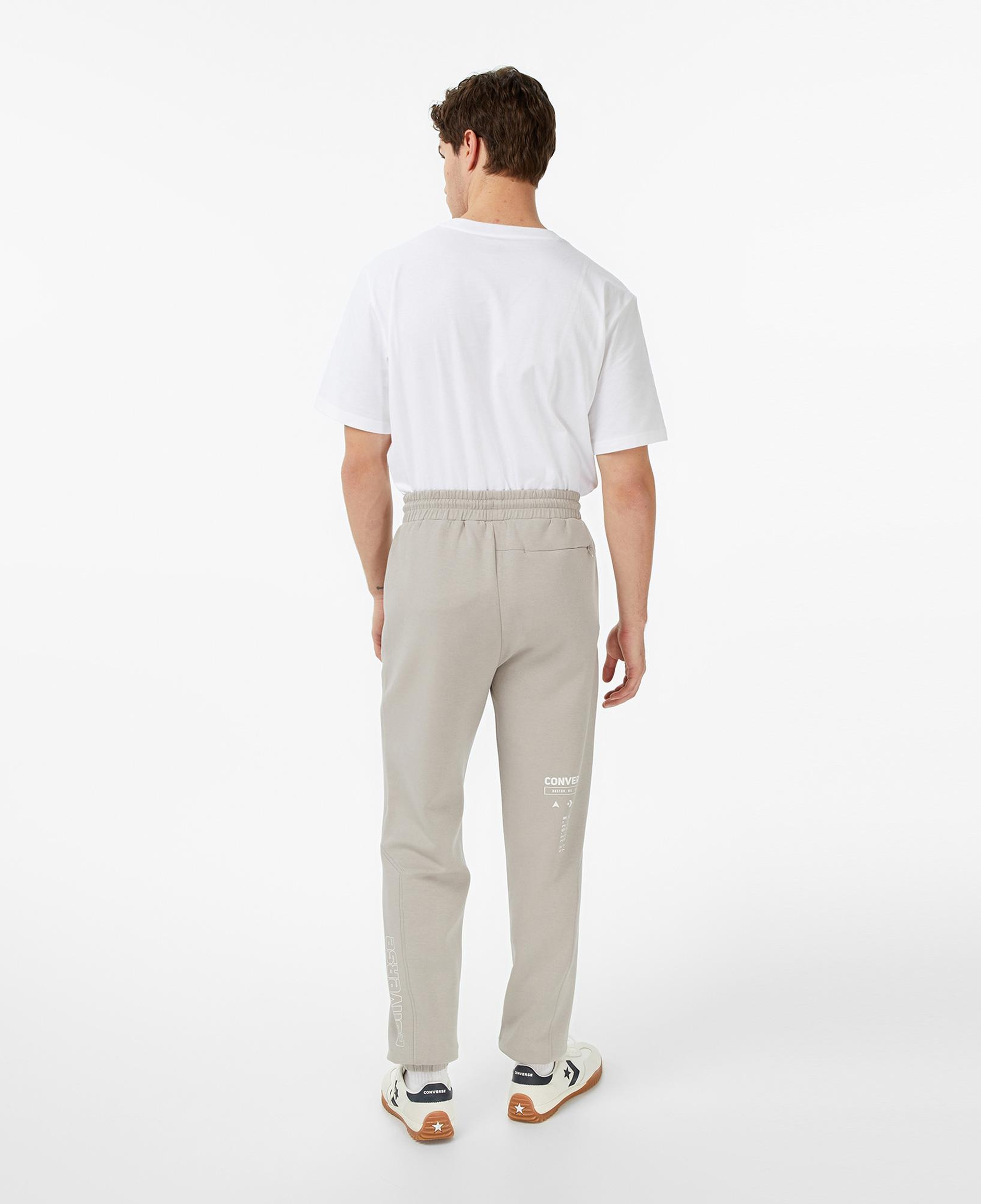 Converse Star Chevron Baskılı Erkek Oversize Fit Gri Eşofman Alti
