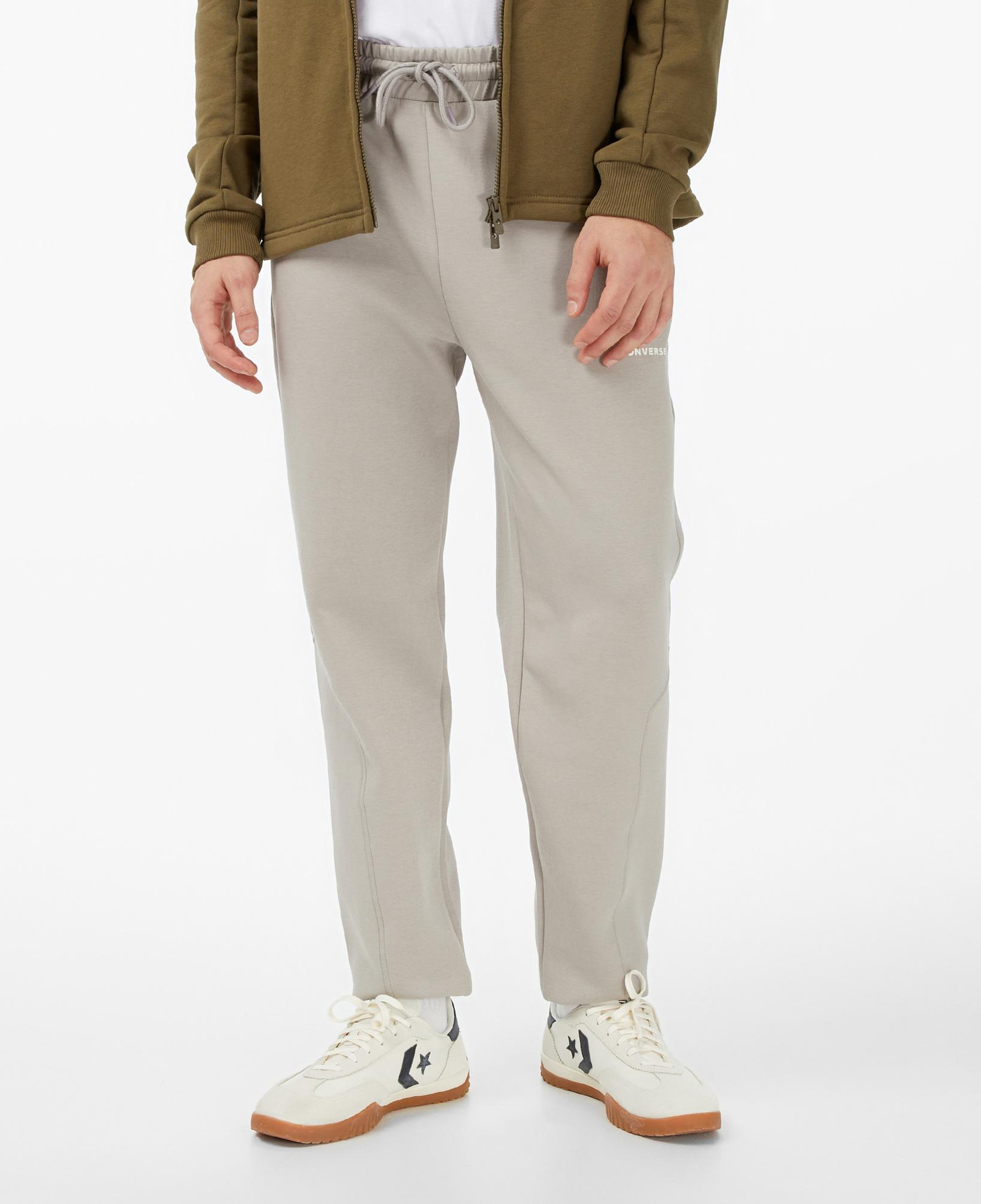 Converse Star Chevron Baskılı Erkek Oversize Fit Gri Eşofman Alti