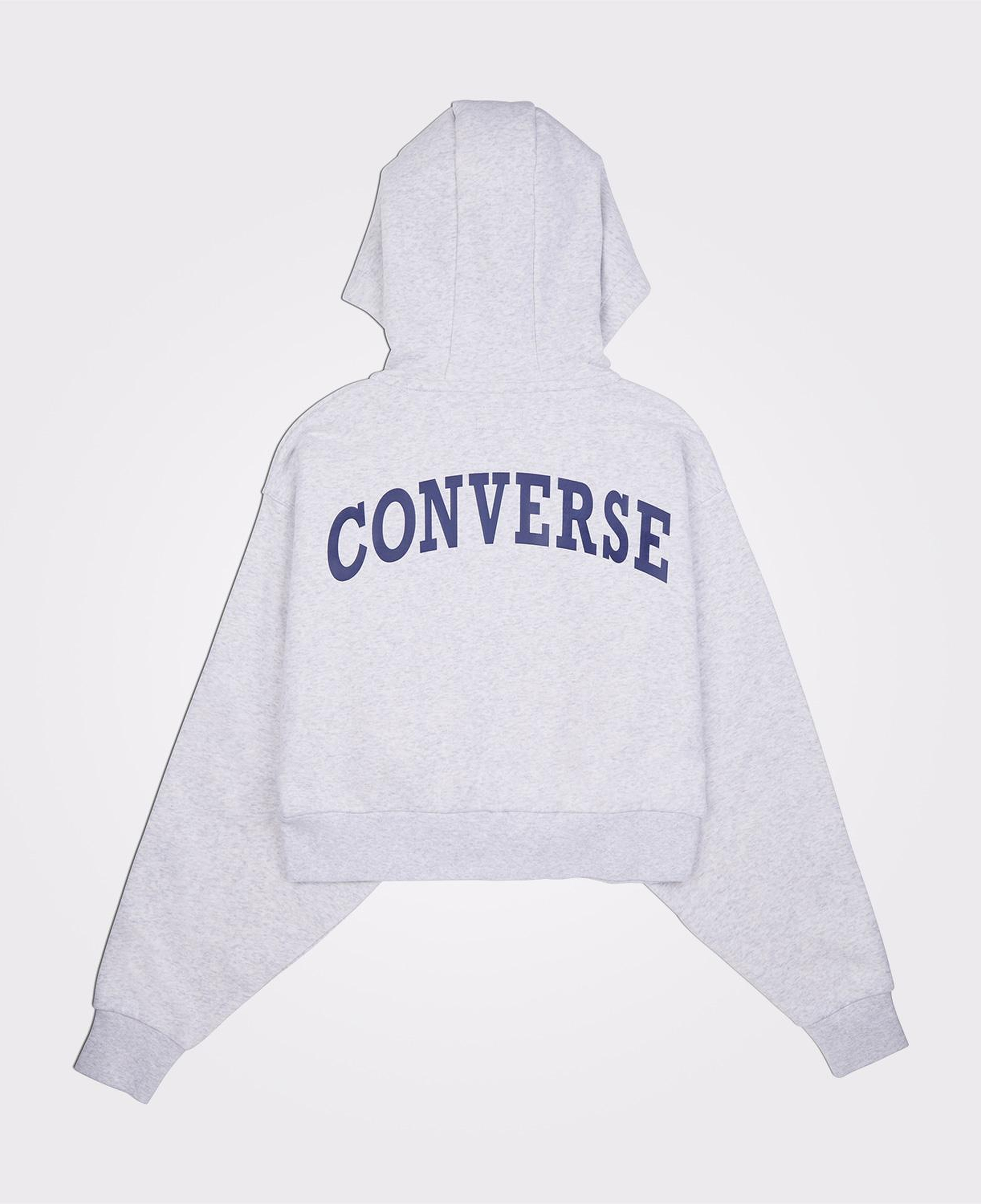 Converse Retro Full-Zip Kadın Gri Hoodie
