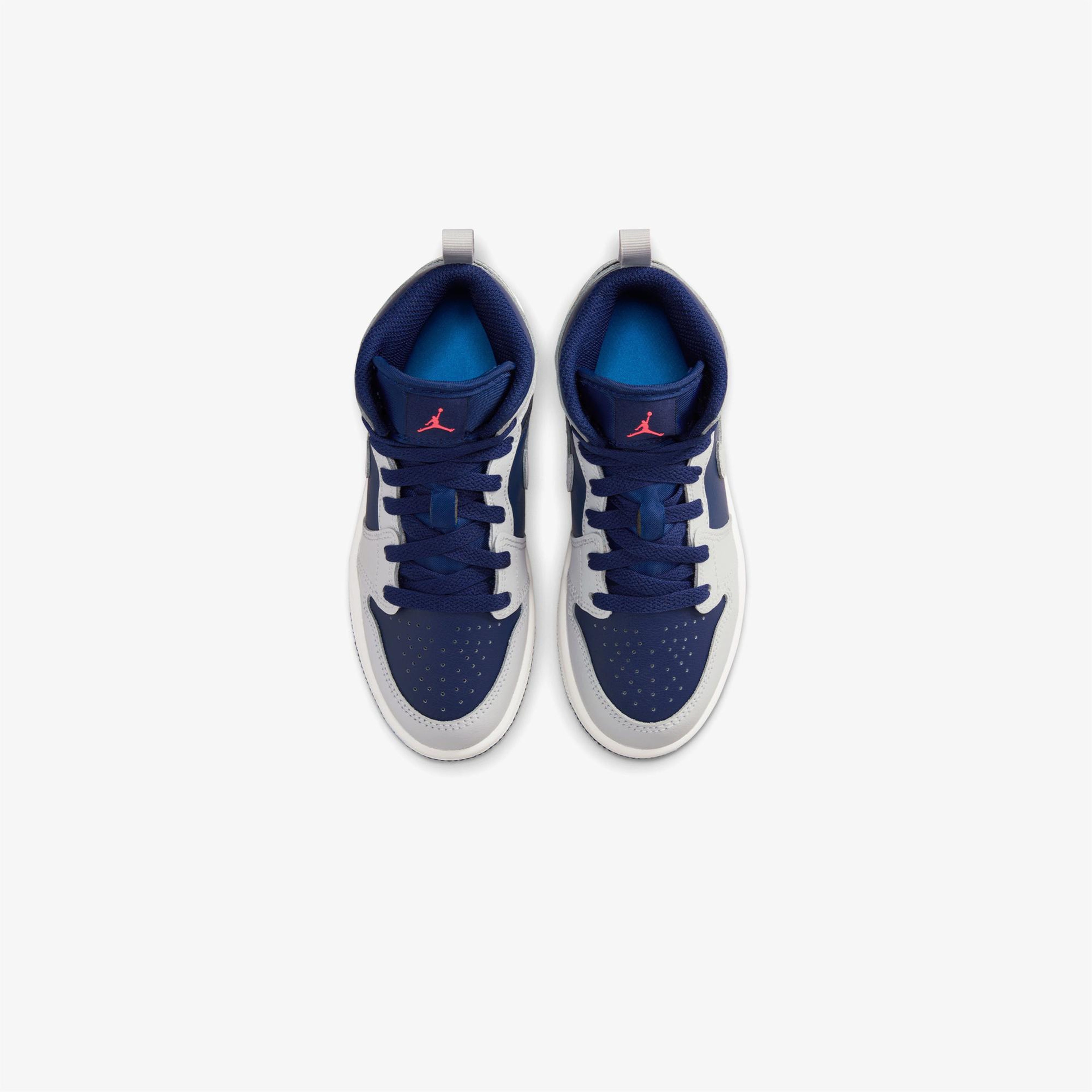 Jordan 1 Mid Çocuk Mavi Spor Ayakkabı