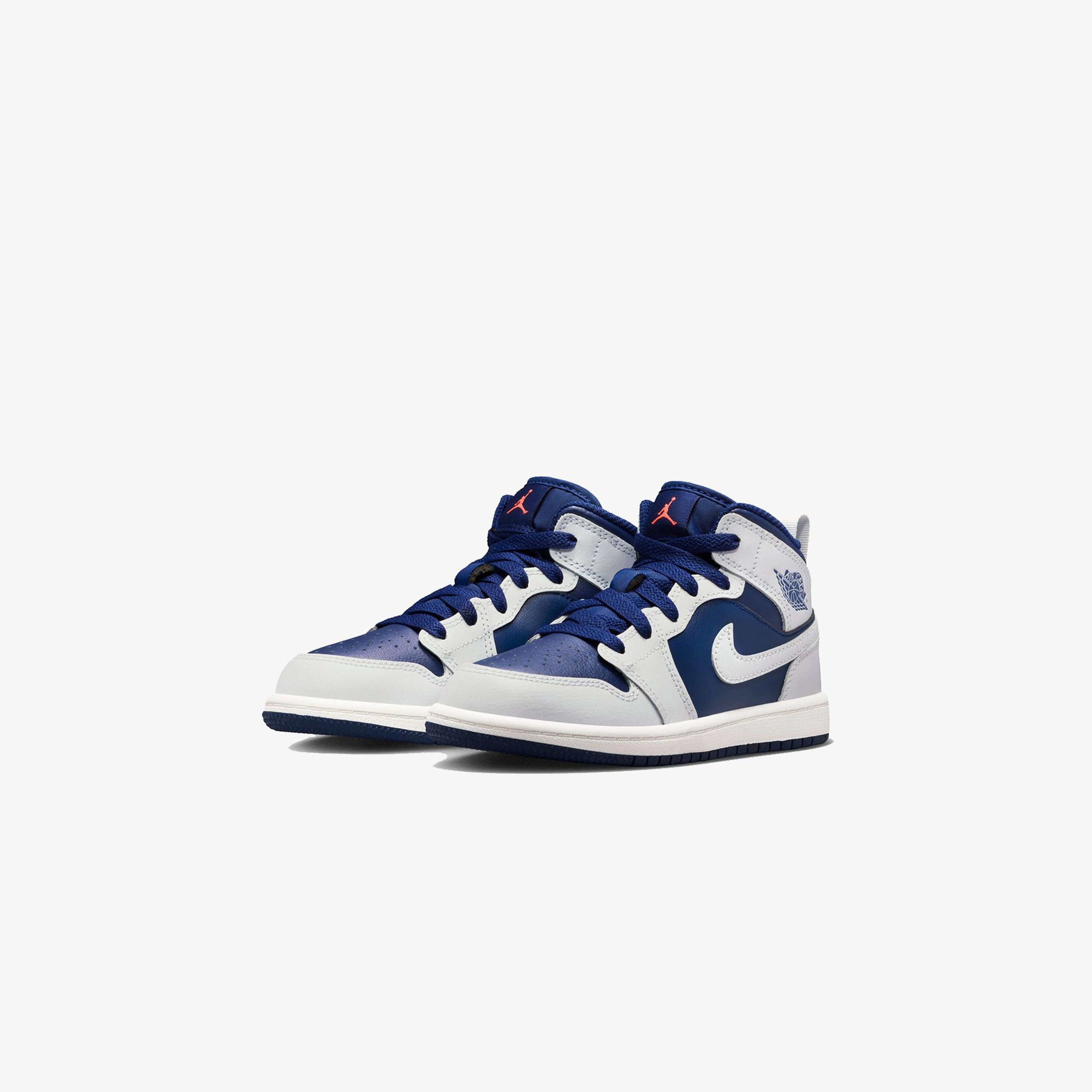 Jordan 1 Mid Çocuk Mavi Spor Ayakkabı
