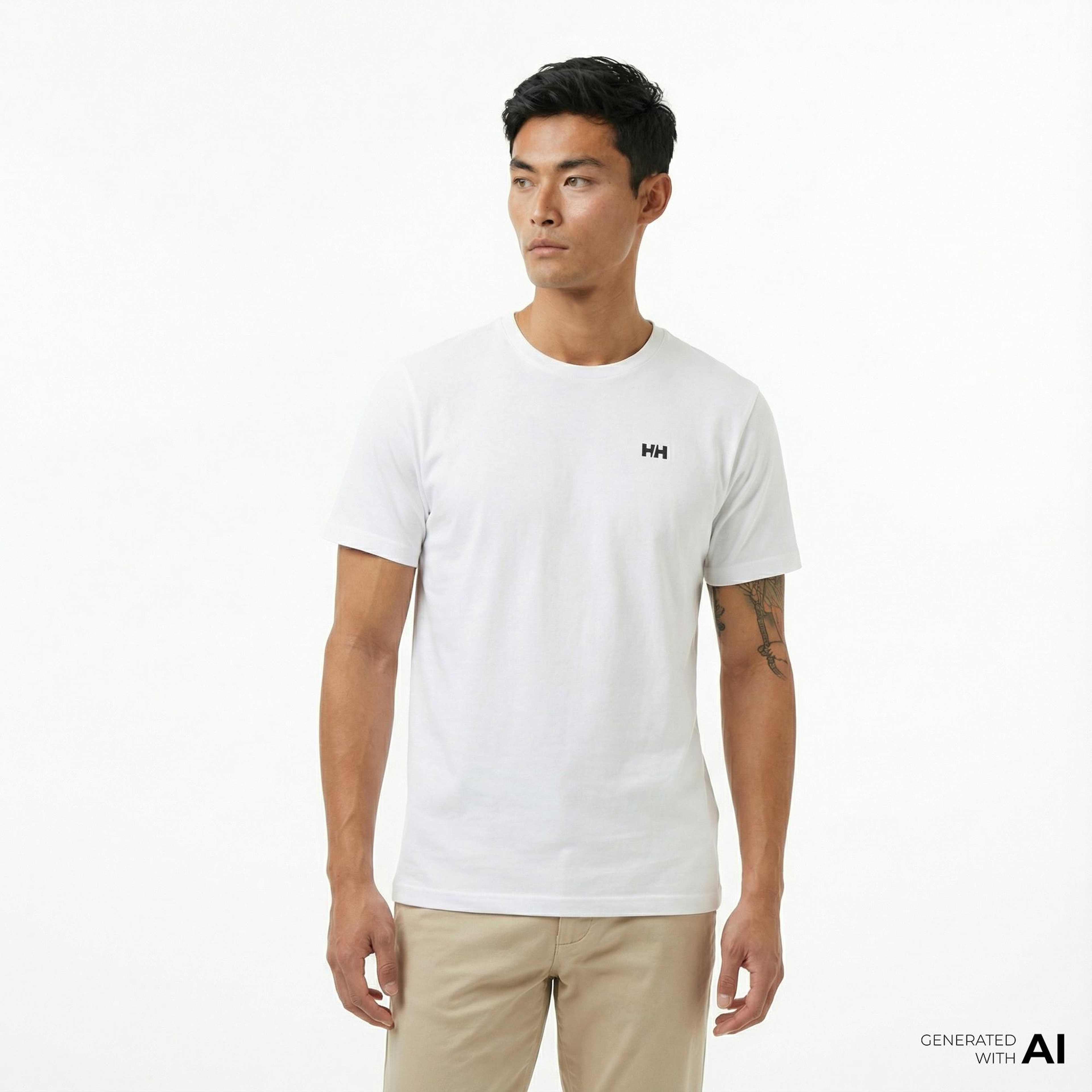 Helly Hansen Core Graphic Erkek Beyaz T-Shirt