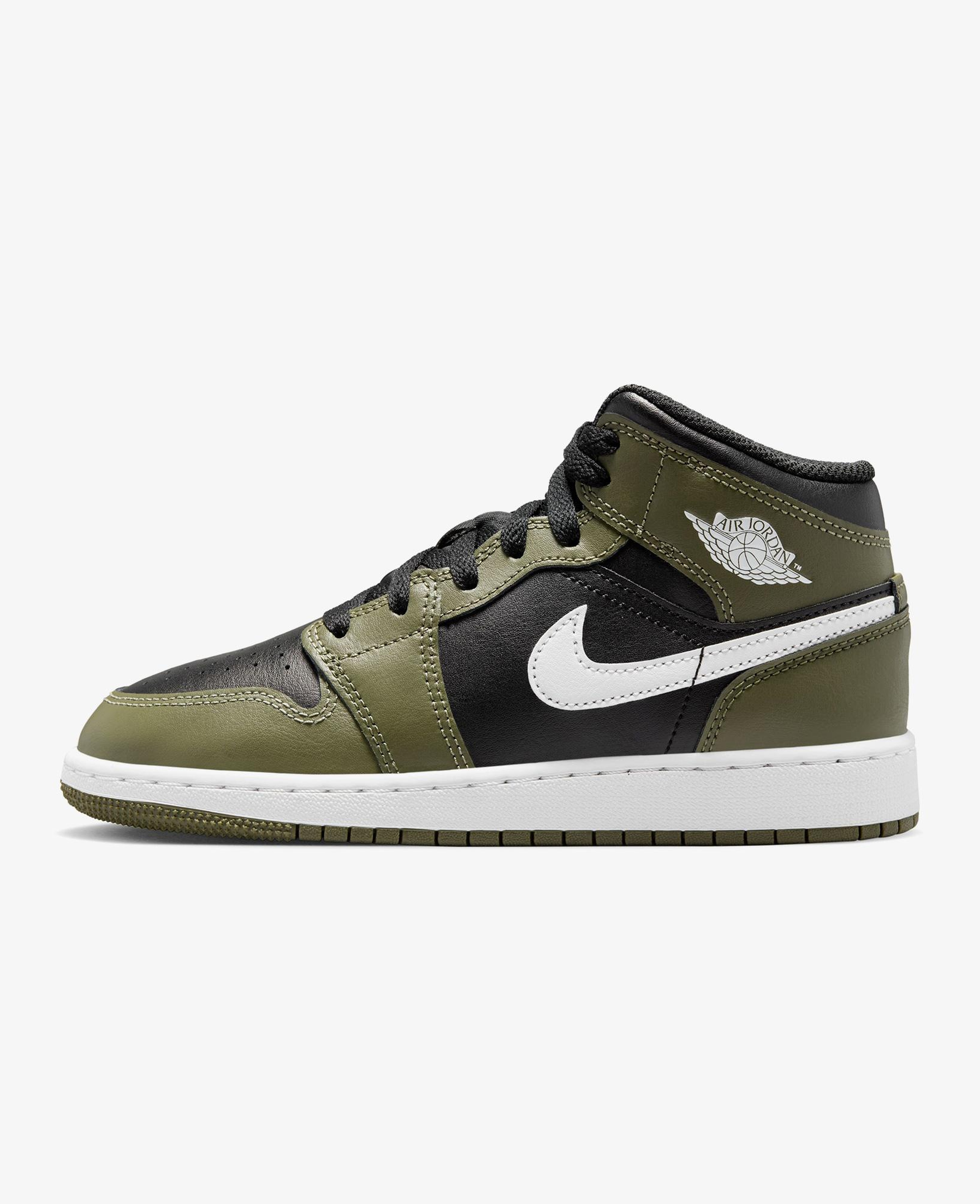 Jordan Air 1 Mid Genç Siyah Spor Ayakkabı