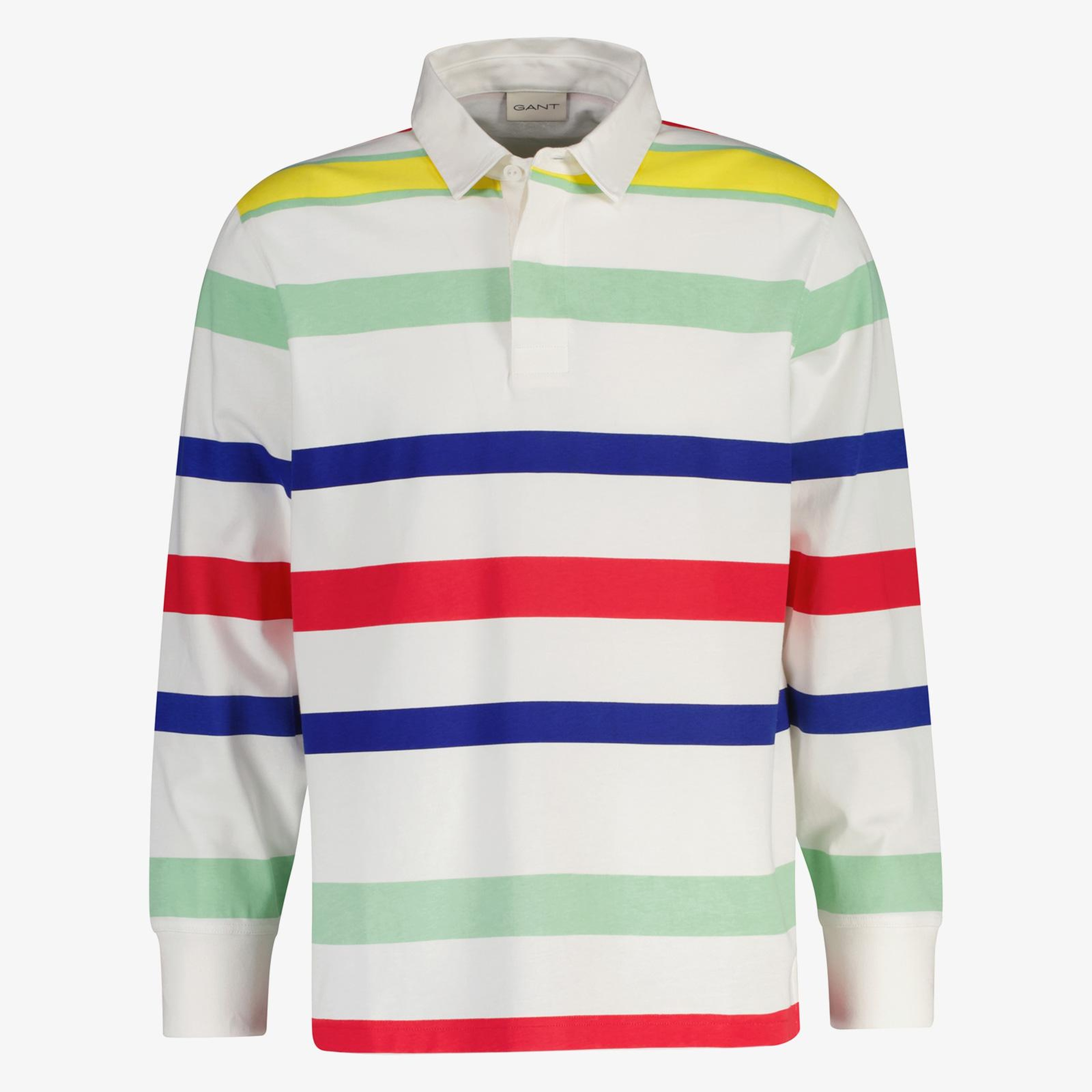 GANT Erkek Beyaz Logolu Rugby T-Shirt