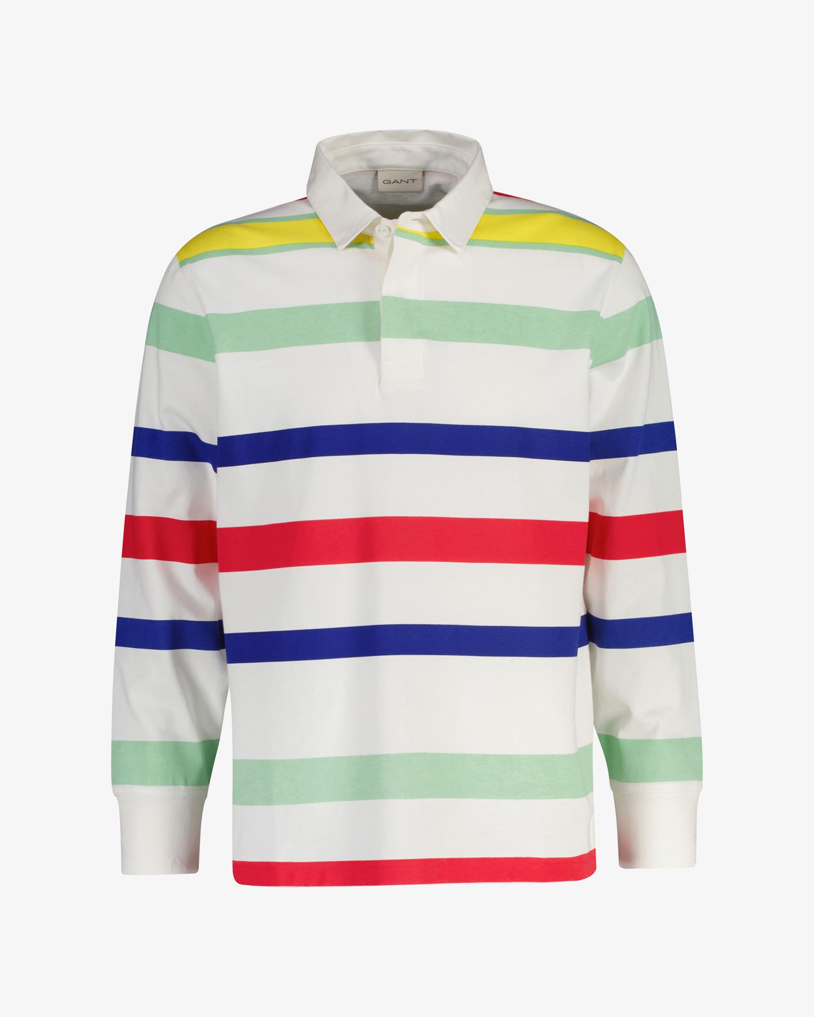 GANT Erkek Beyaz Logolu Rugby T-Shirt