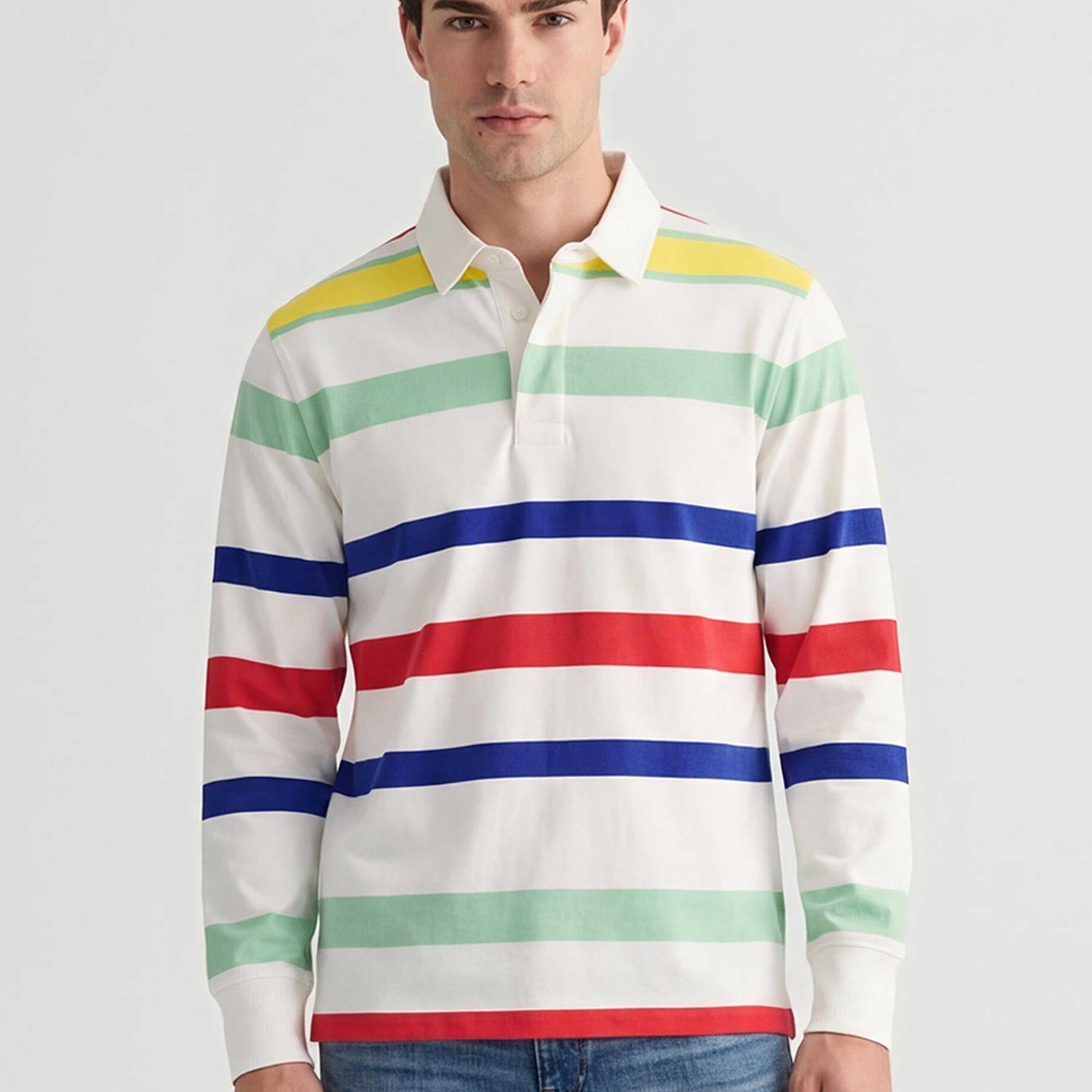 GANT Erkek Beyaz Logolu Rugby T-Shirt
