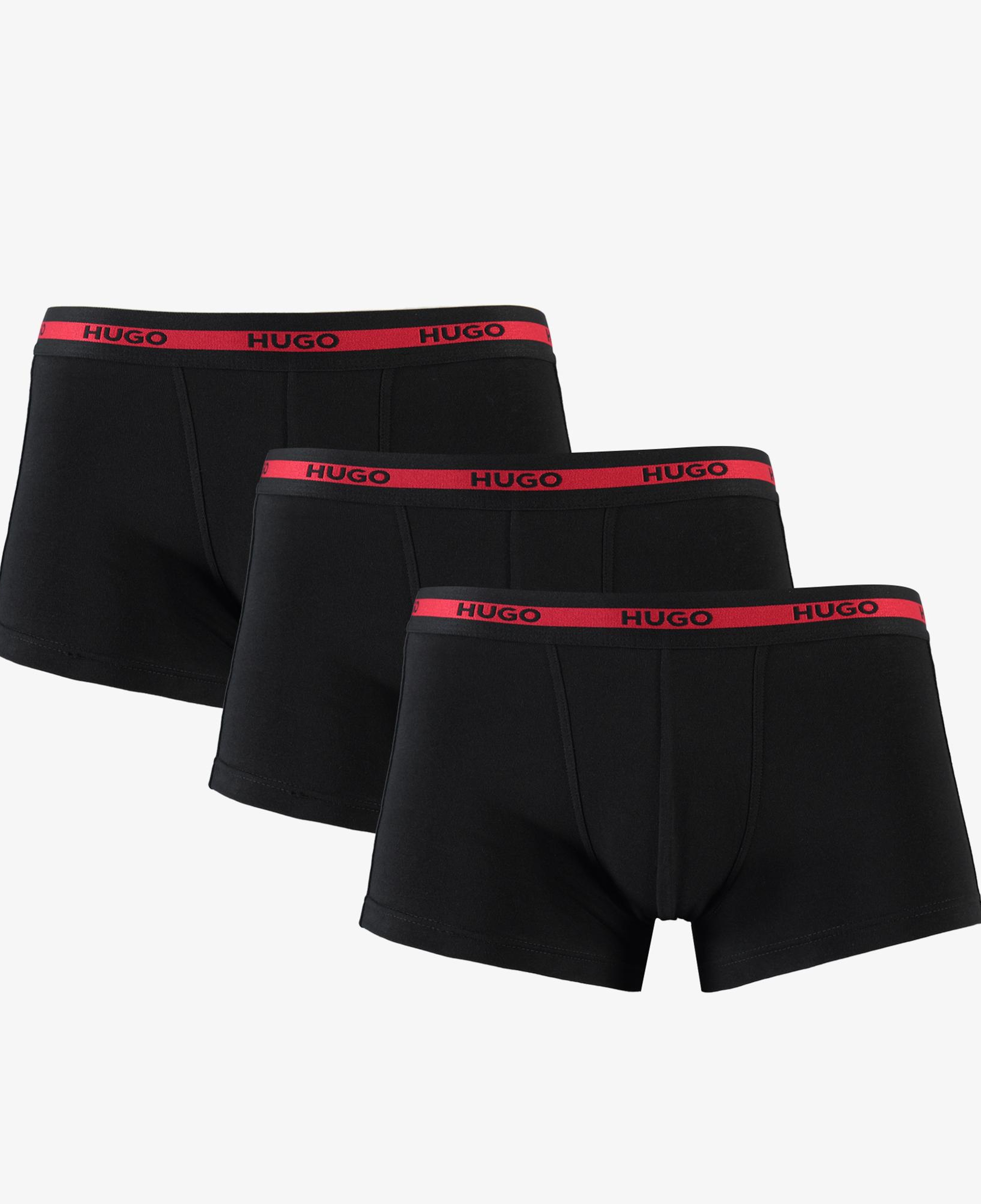 Hugo Trunk 3'Lü Erkek Siyah Boxer